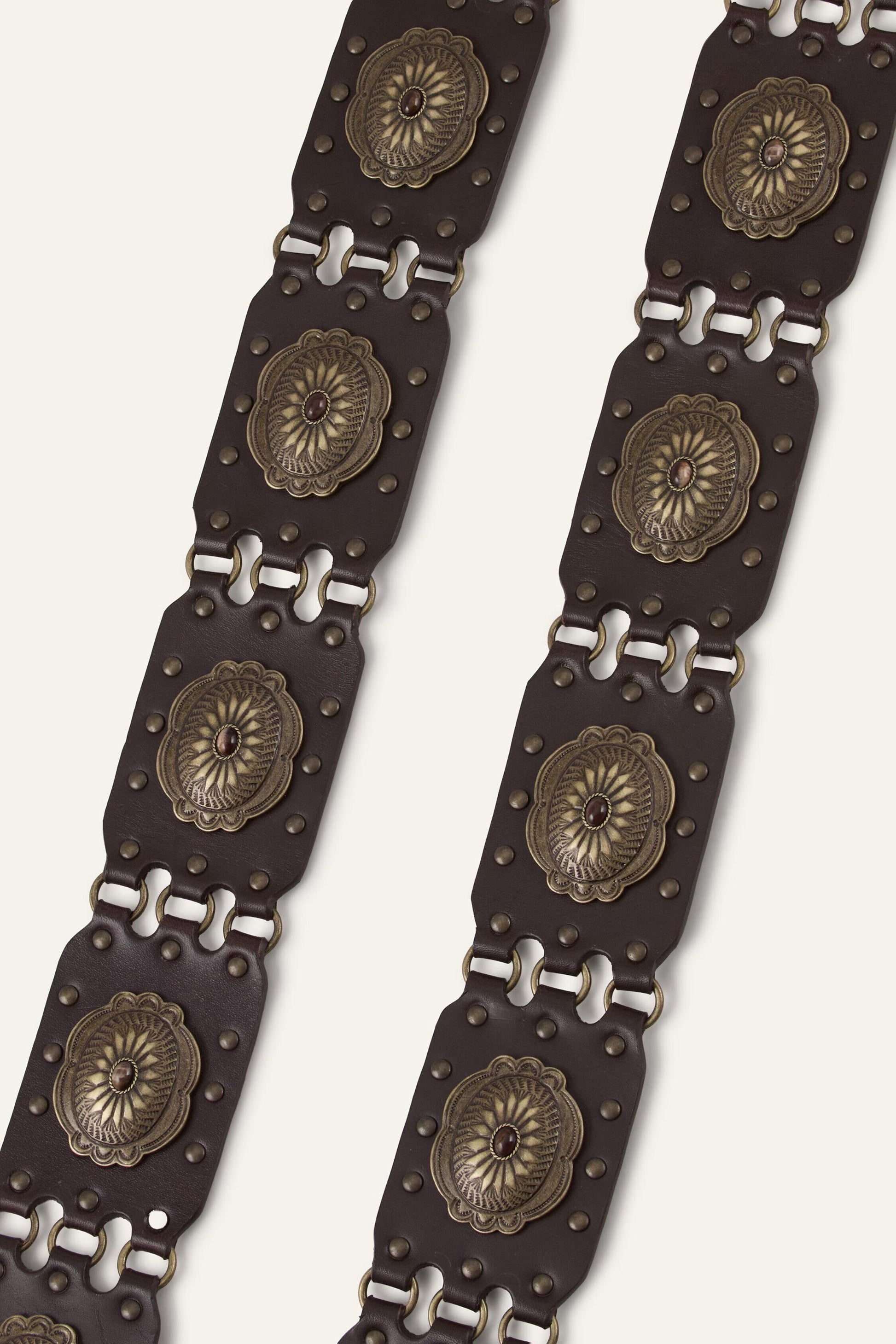 ba&sh Western Leather Belt Besty Brown