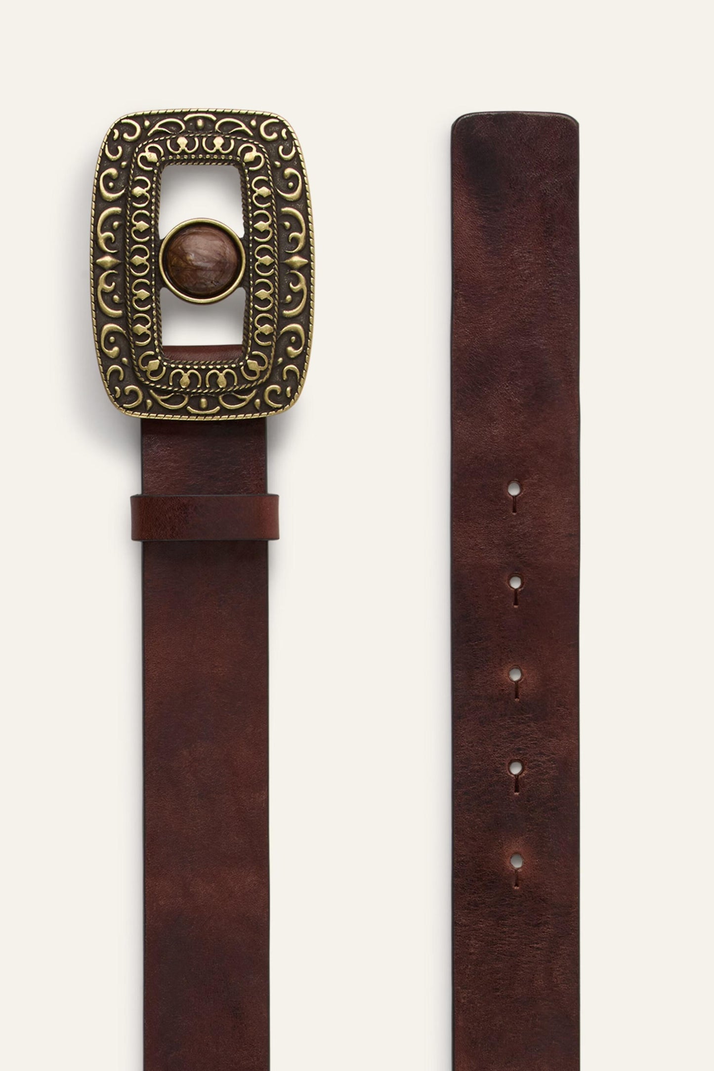 ba&sh Leather Belt Boni Brown