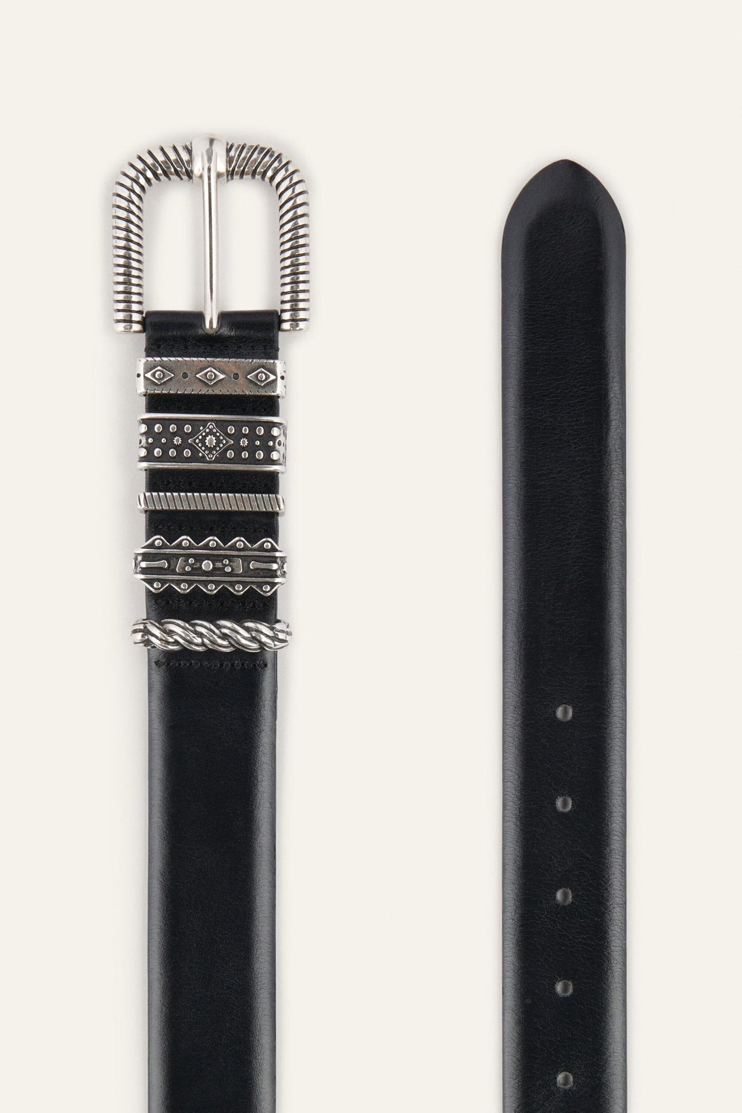 ba&sh Belt With Multiple Loops Berkane Black