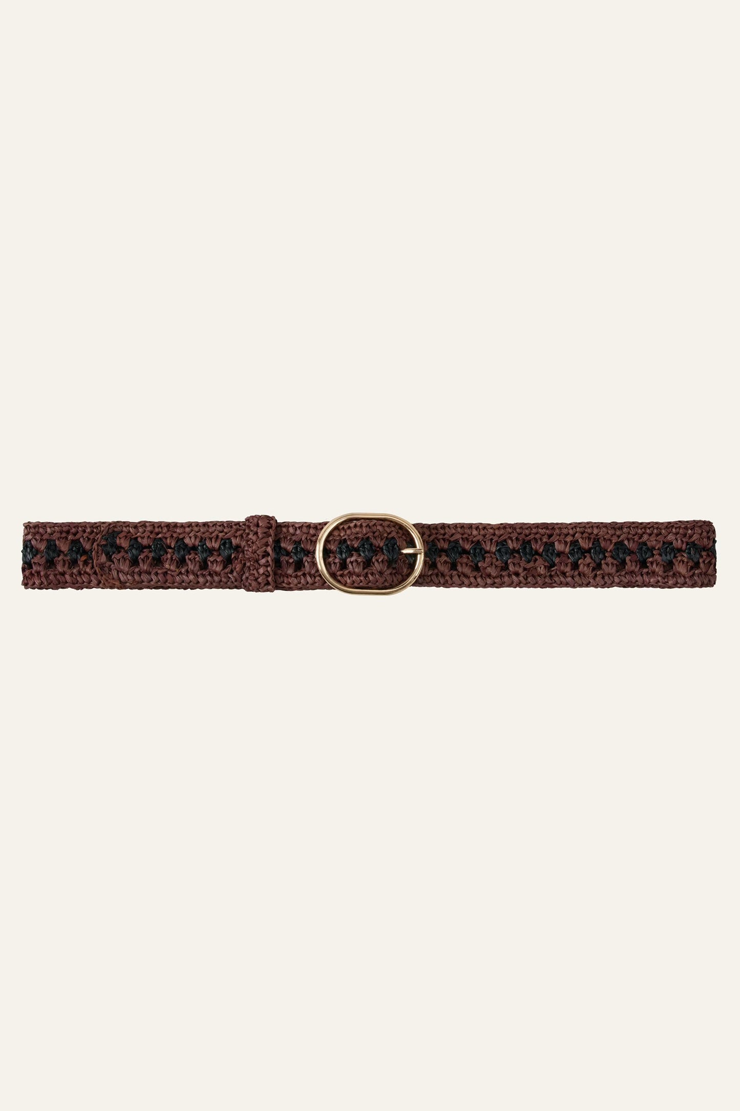 ba&sh Woven Raffia Belt Raphia Brown