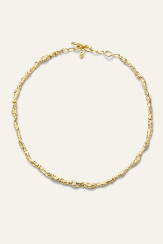 ba&sh Zircon Chain Necklace Wendy Gold