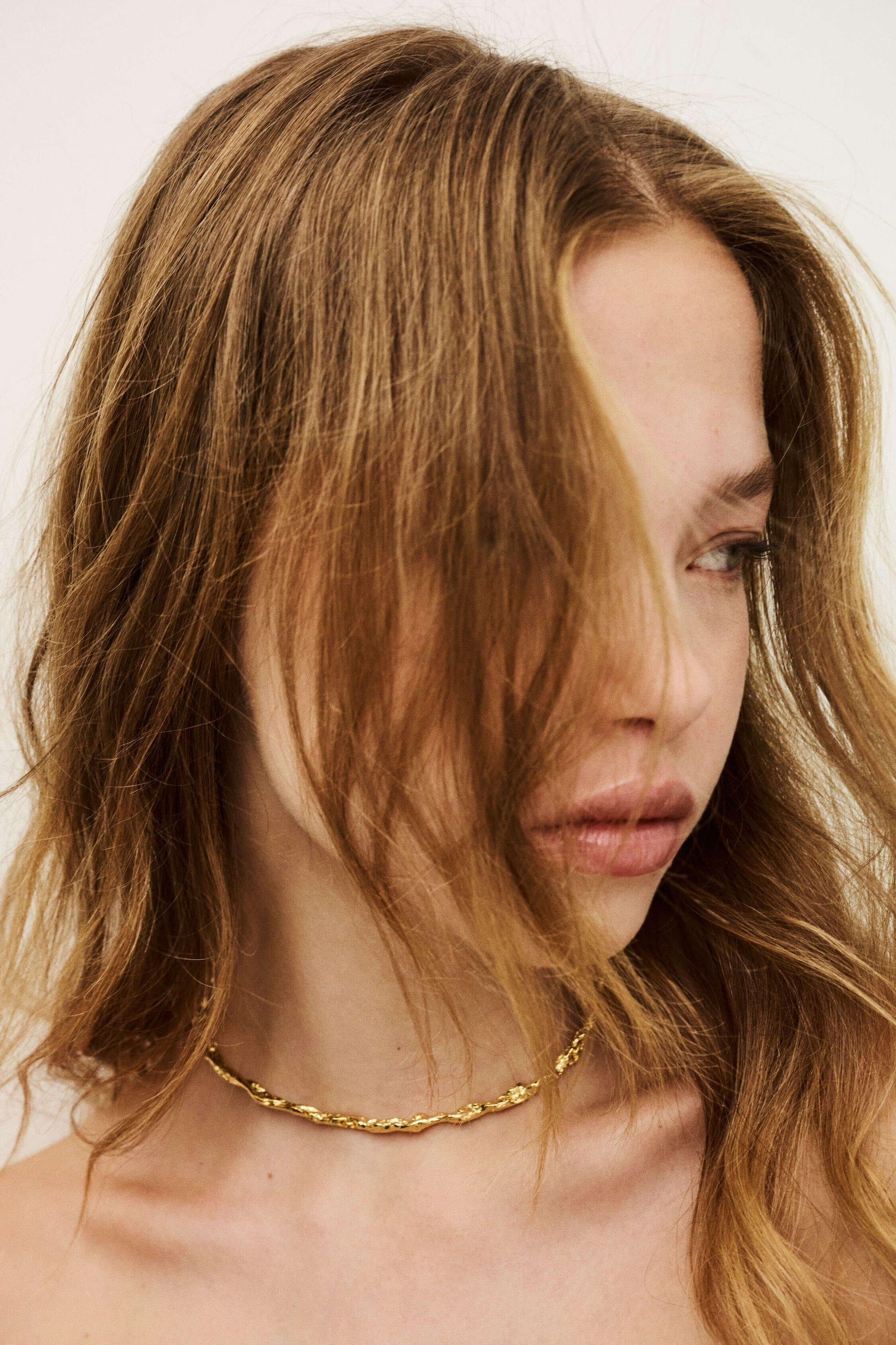 ba&sh Zircon Chain Necklace Wendy Gold