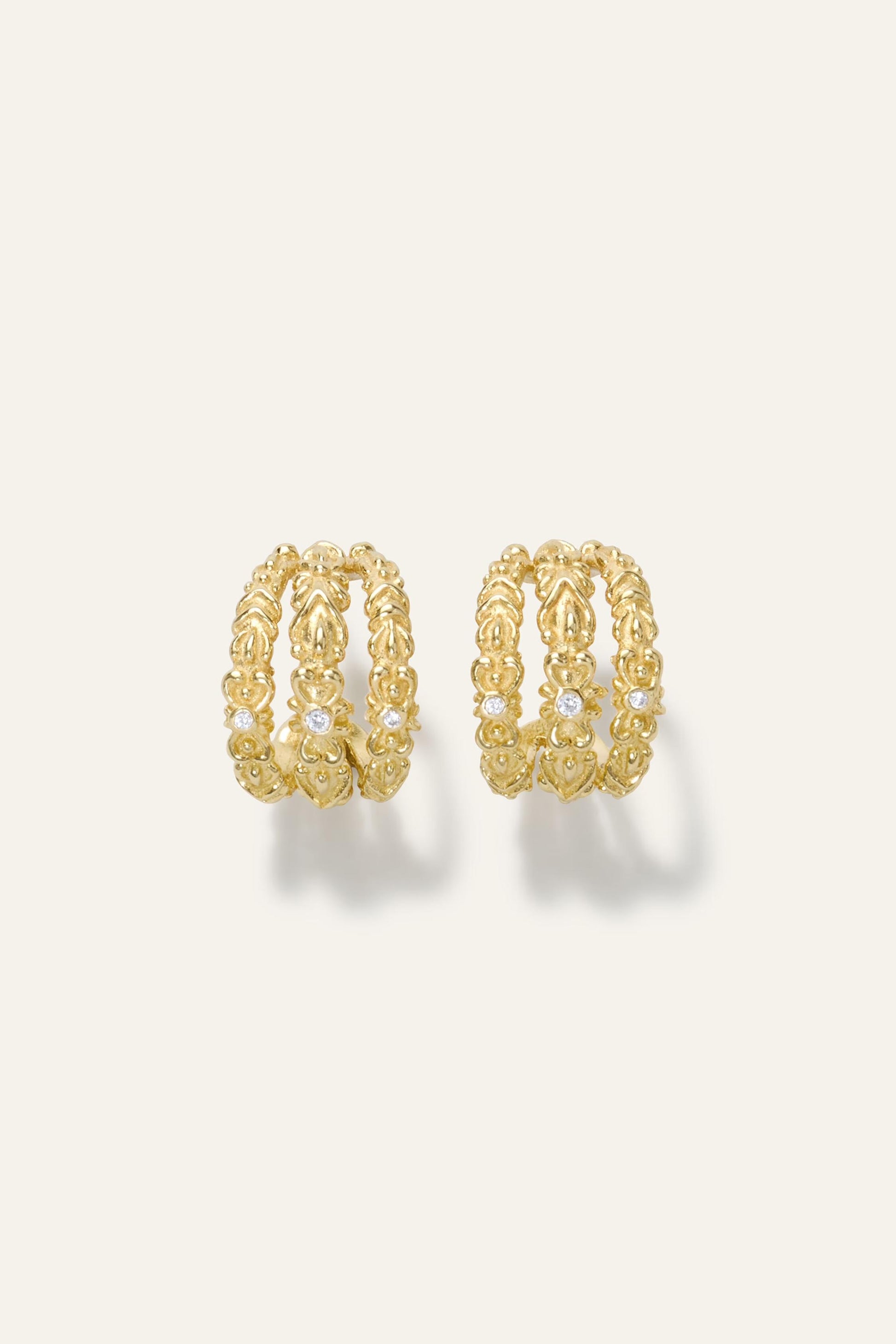 ba&sh Zircon Earrings Perrine Gold