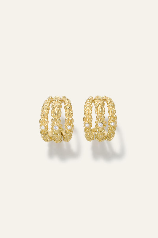 ba&sh Zircon Earrings Perrine Gold