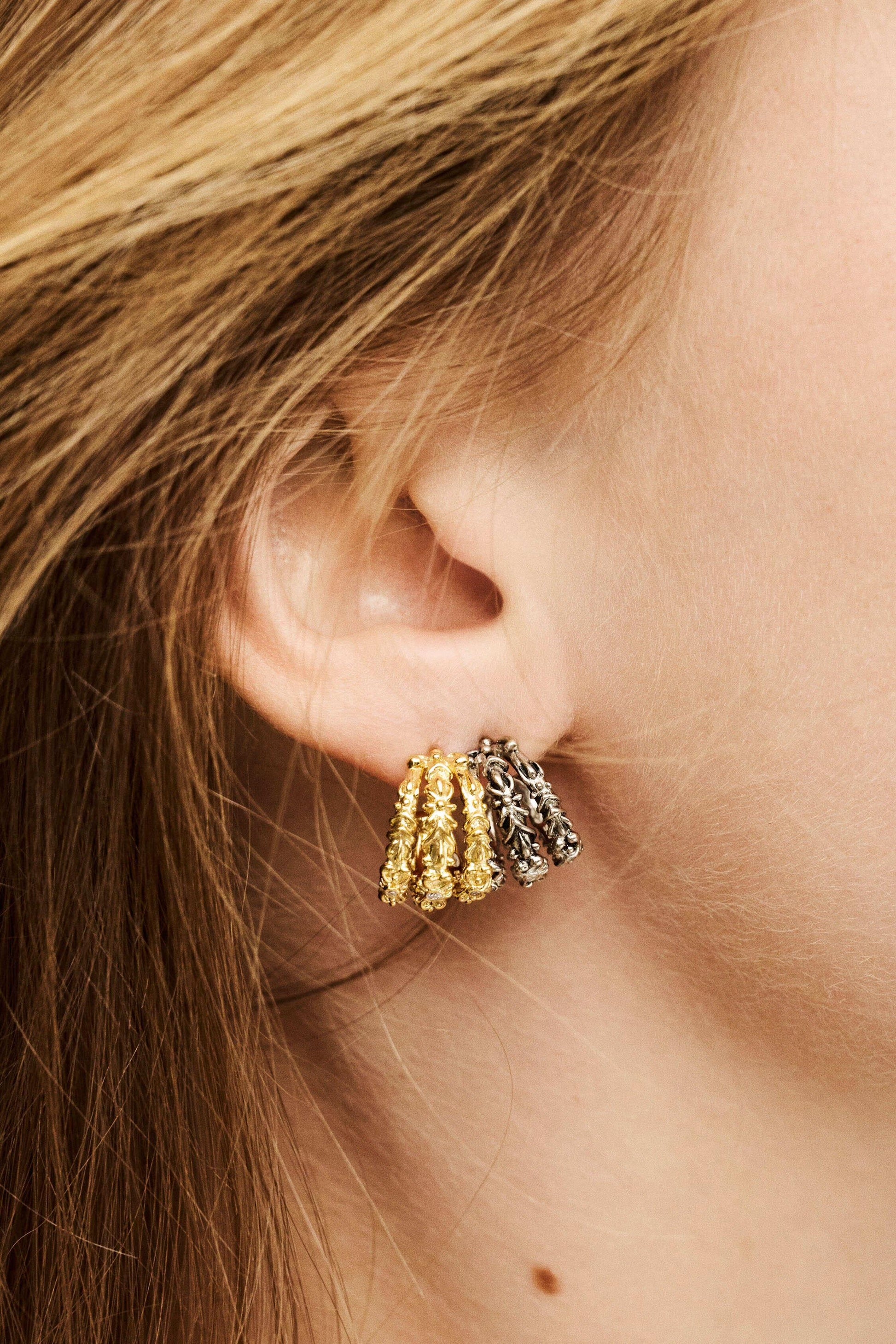 ba&sh Zircon Earrings Perrine Gold