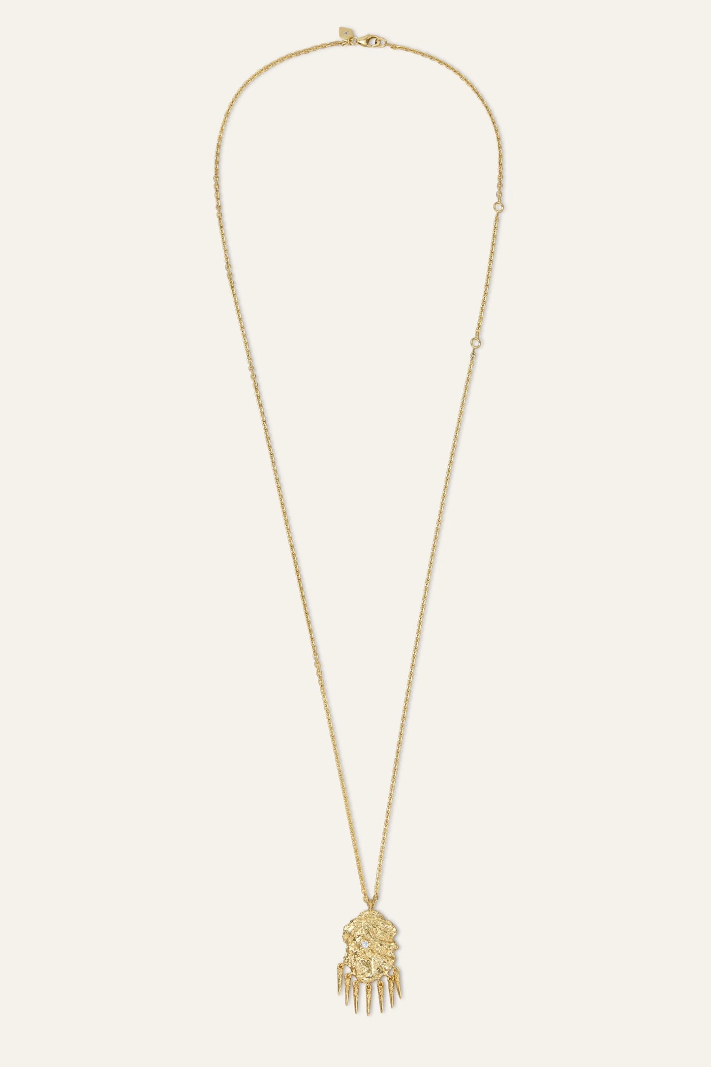 ba&sh Zircon Pendant Necklace Anouchka Gold