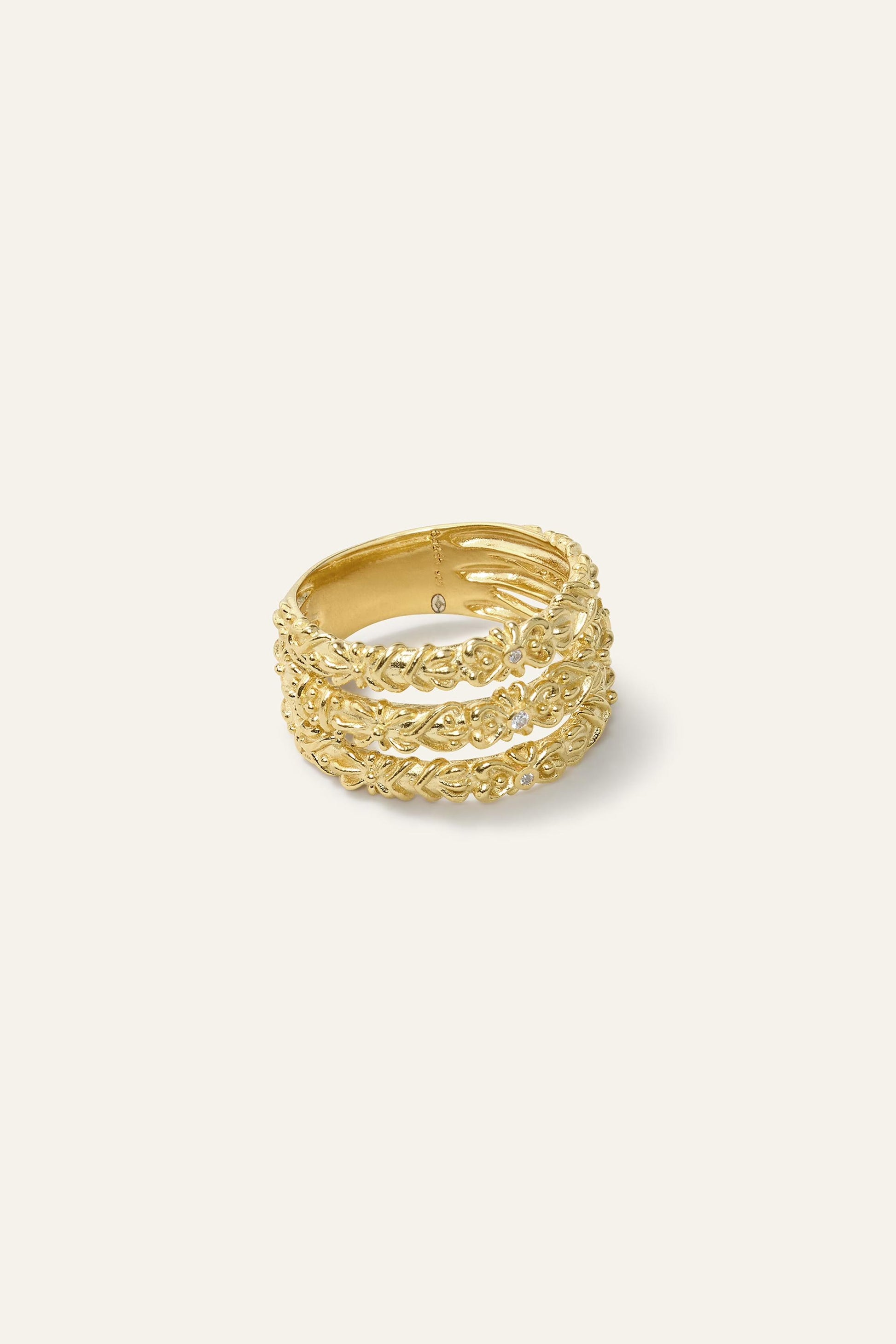 ba&sh Zircon Ring Prince Gold