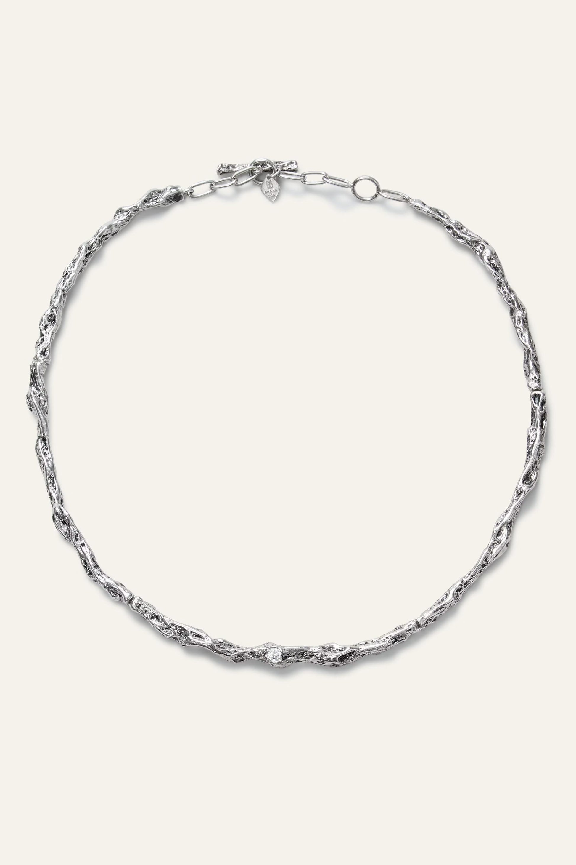 ba&sh Zircon Chain Necklace Wendy Gray