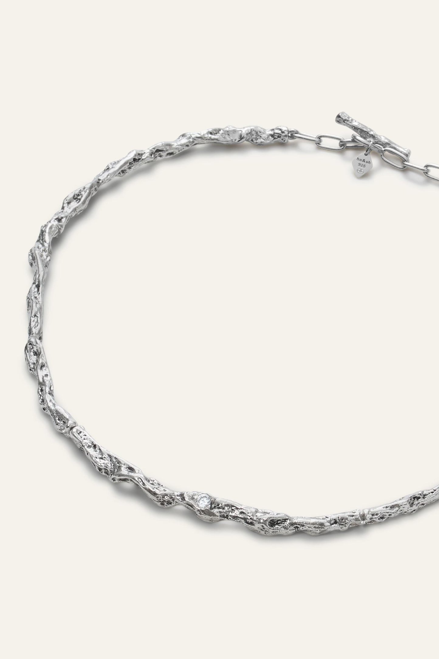 ba&sh Zircon Chain Necklace Wendy Gray
