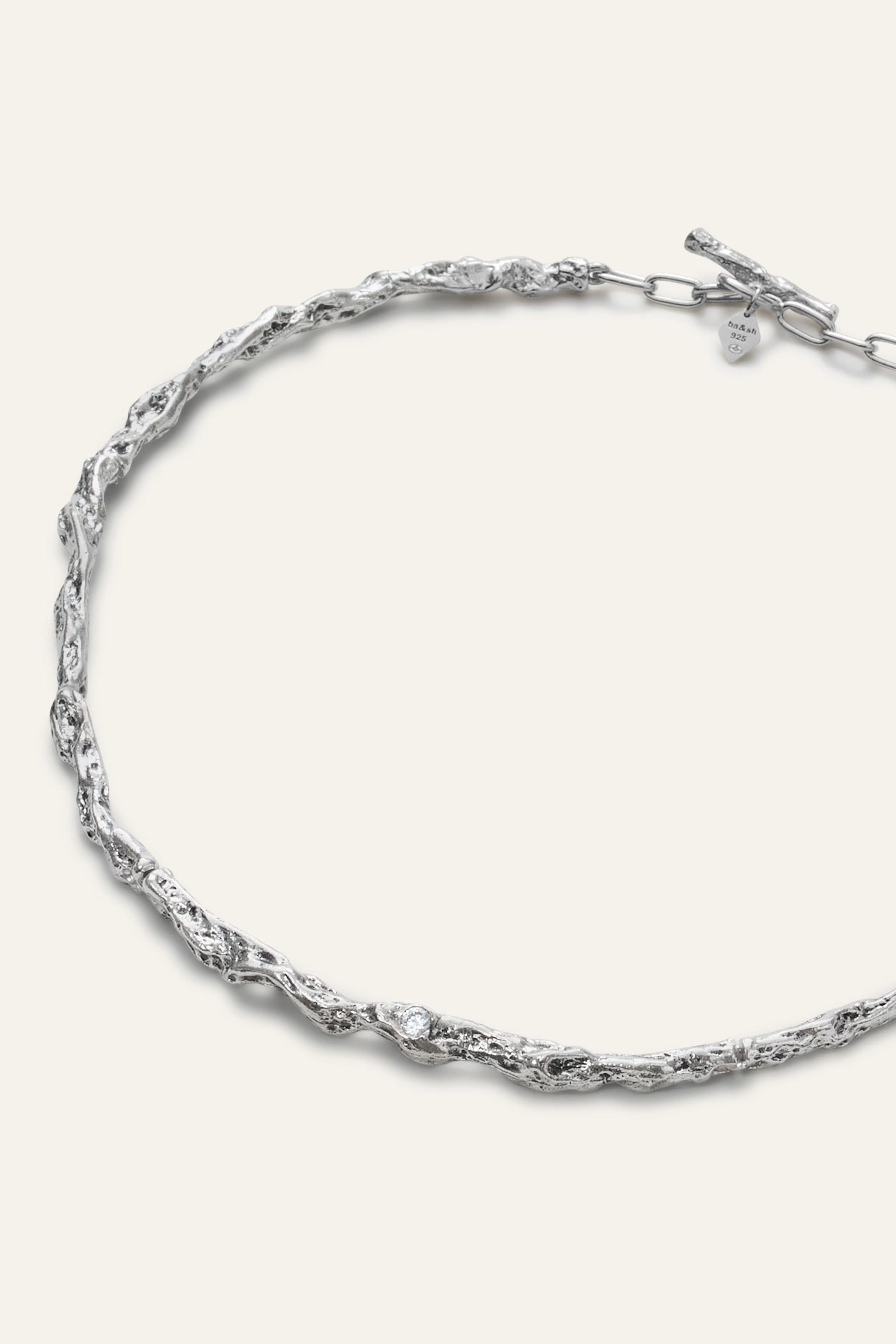 ba&sh Zircon Chain Necklace Wendy Gray