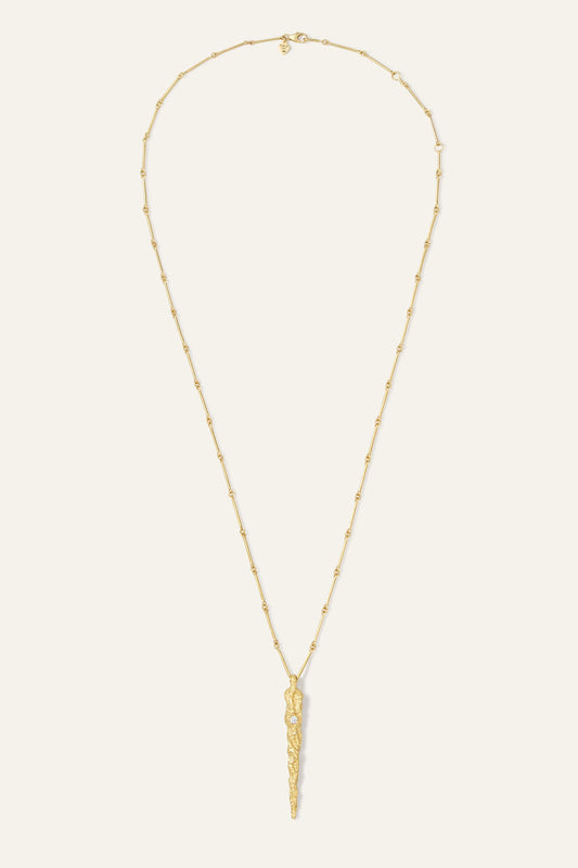 ba&sh Long Zircon Necklace Angela Gold