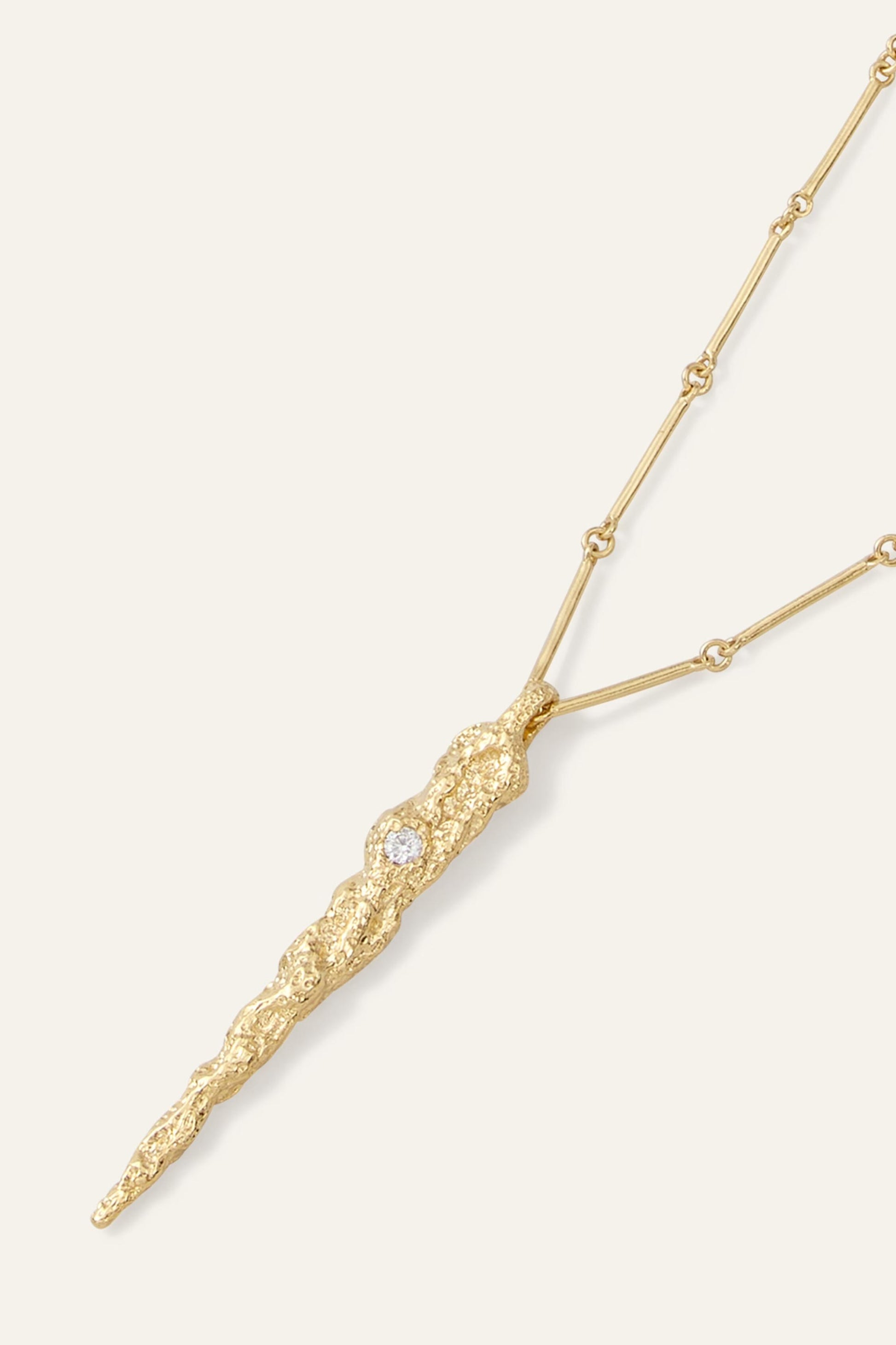 ba&sh Long Zircon Necklace Angela Gold