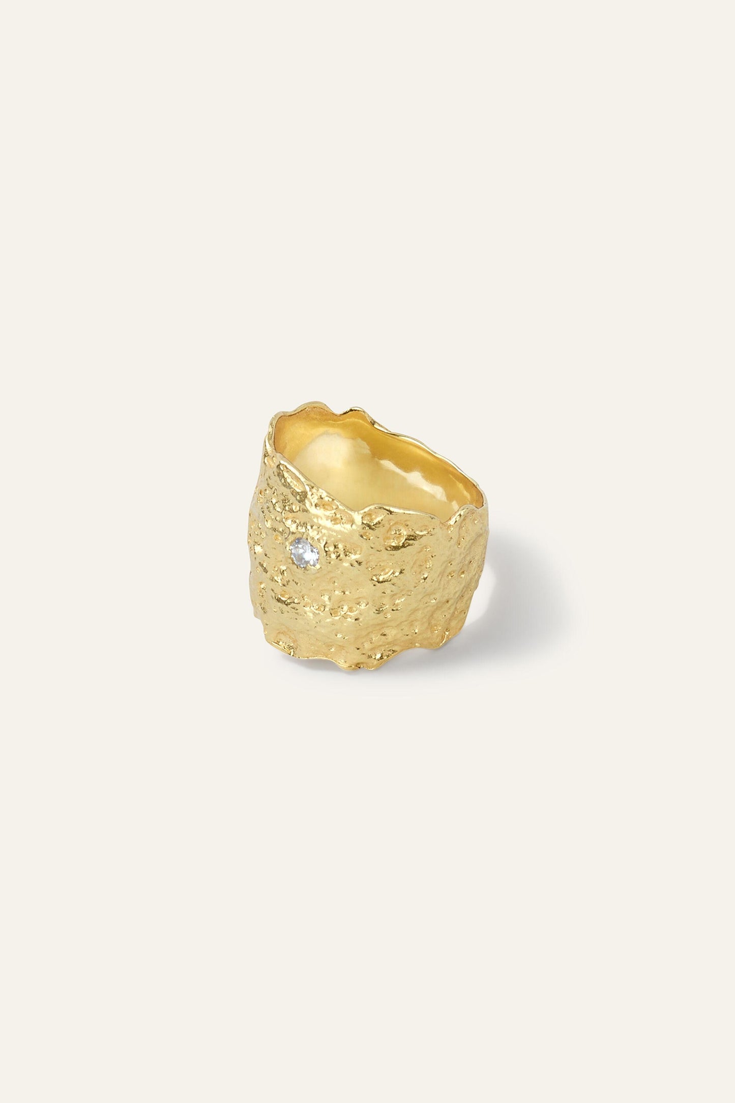 ba&sh Zircon Ring Anae Gold