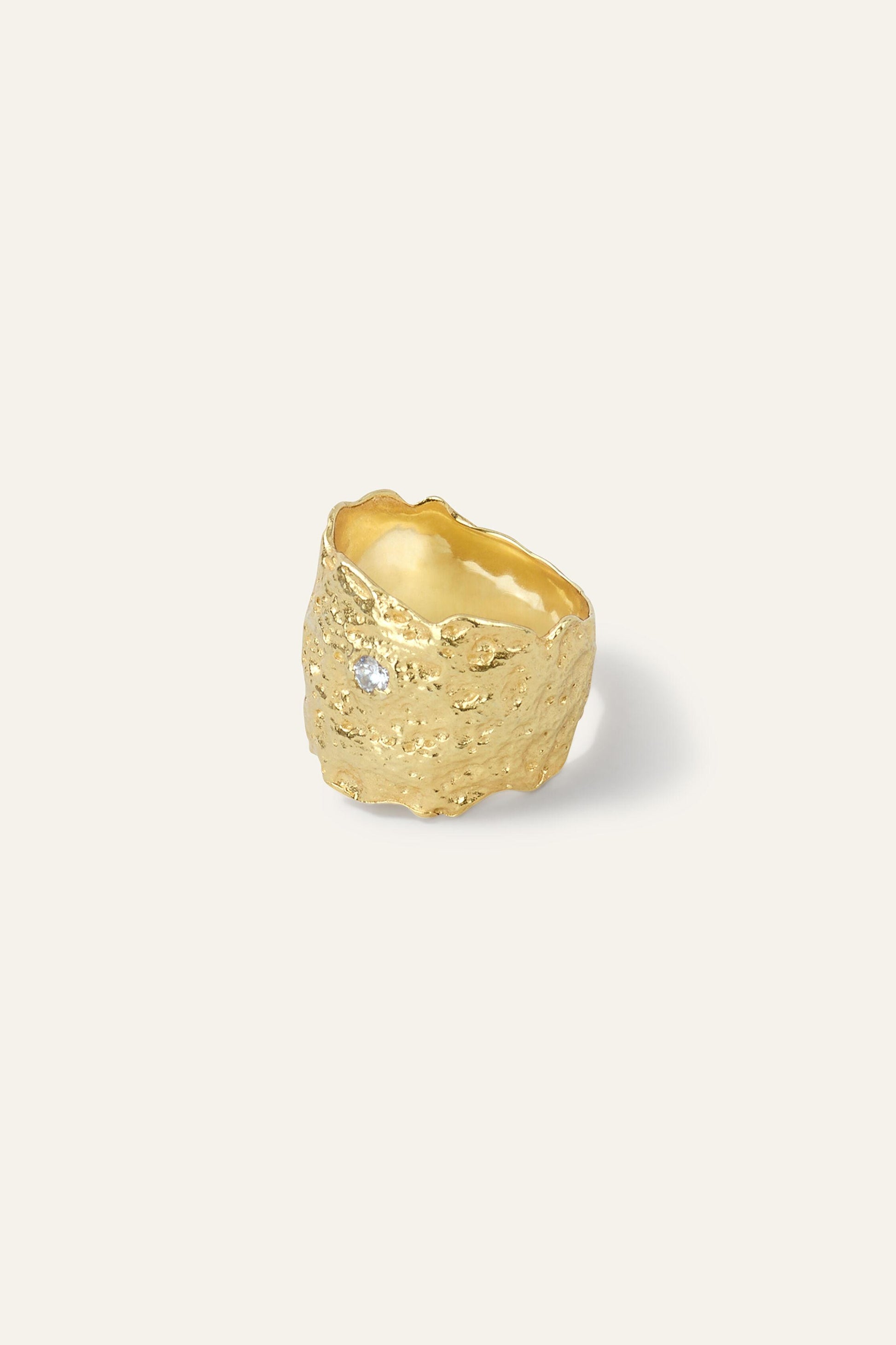 ba&sh Zircon Ring Anae Gold