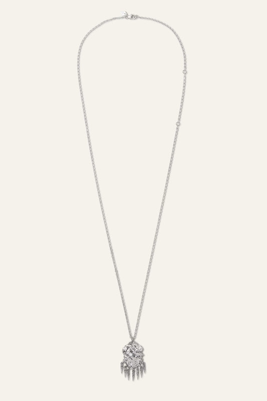 ba&sh Zircon Pendant Necklace Anouchka Gray