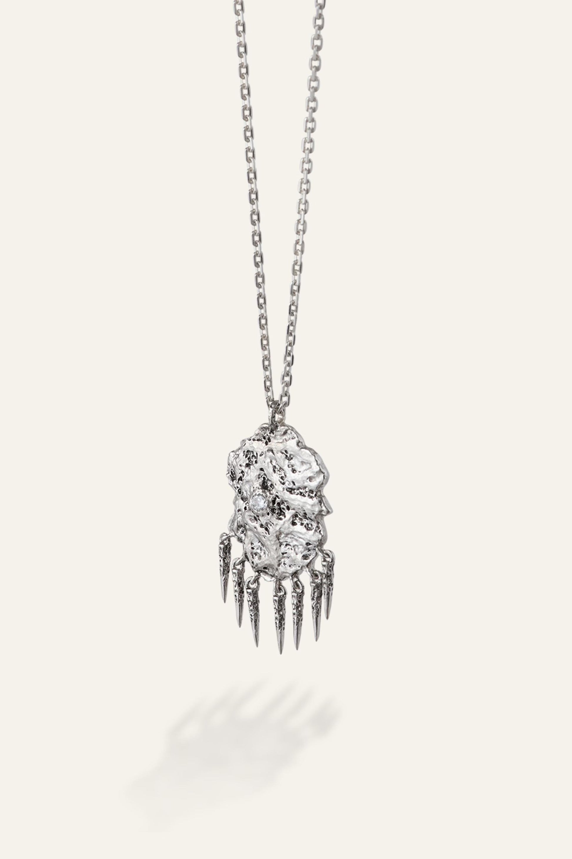 ba&sh Zircon Pendant Necklace Anouchka Gray