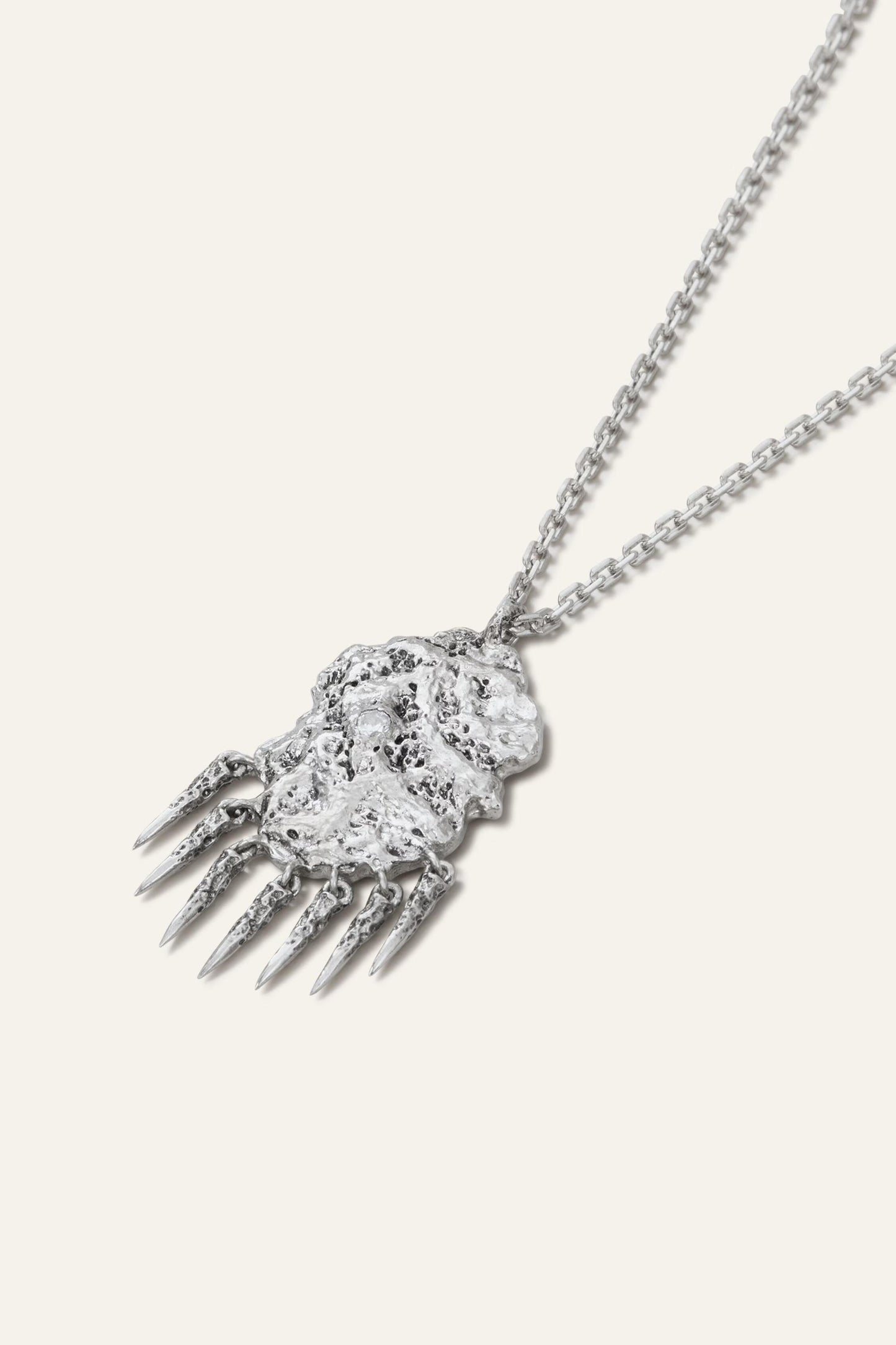 ba&sh Zircon Pendant Necklace Anouchka Gray