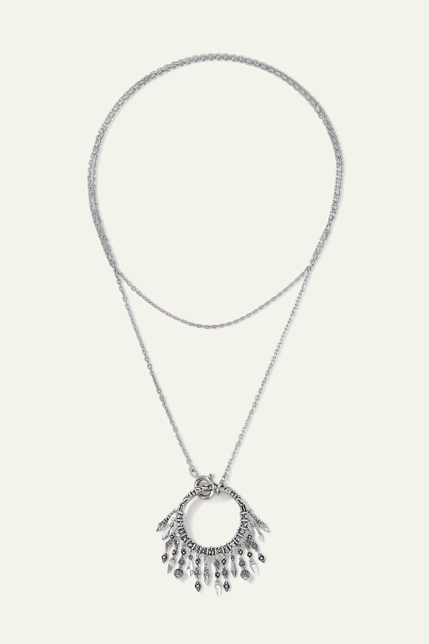 ba&sh Long Ring Necklace Lina Gray