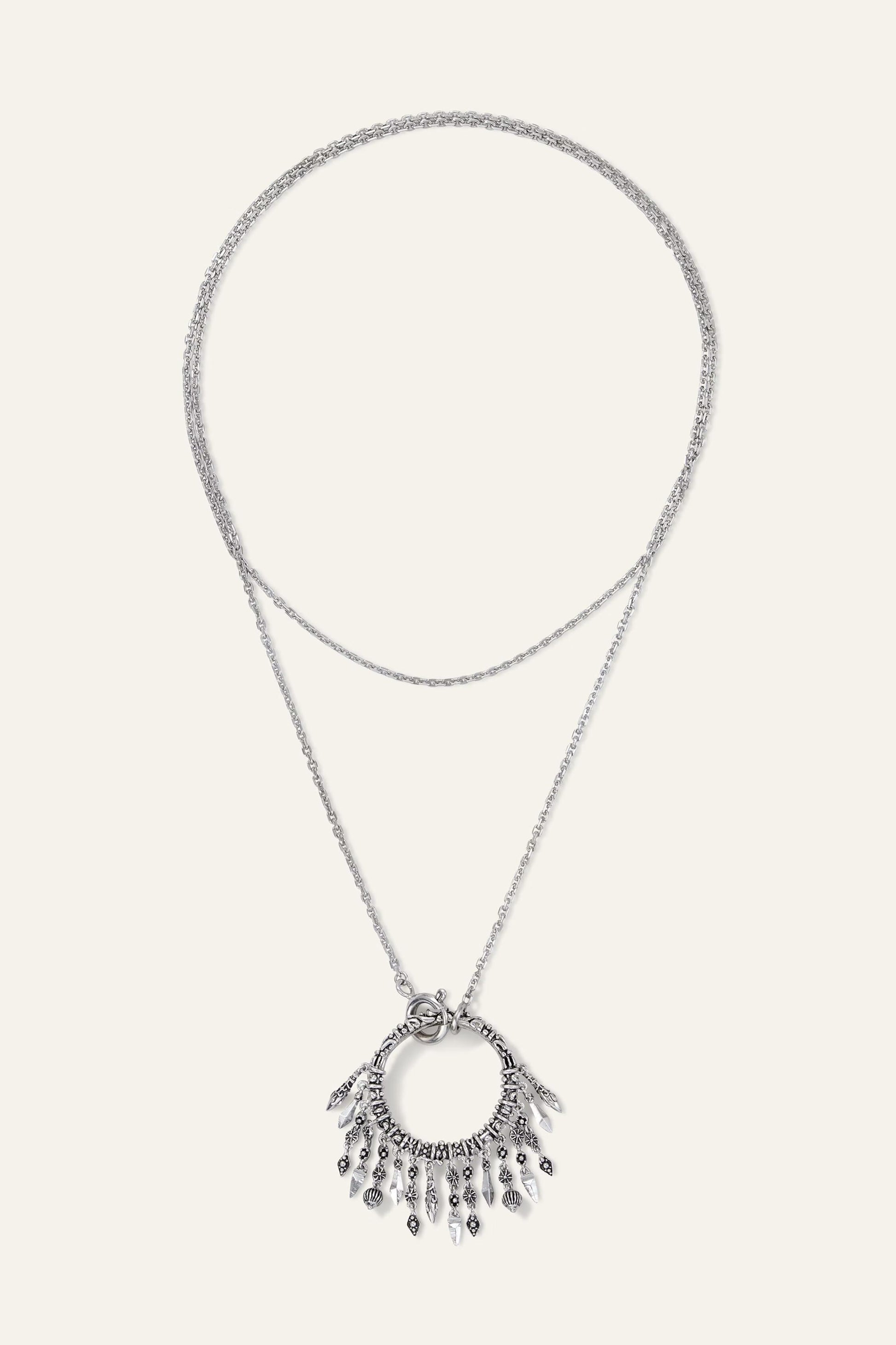 ba&sh Long Ring Necklace Lina Gray