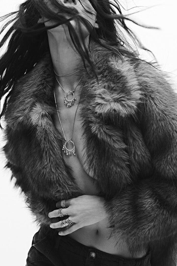 ba&sh Long Ring Necklace Lina Gray