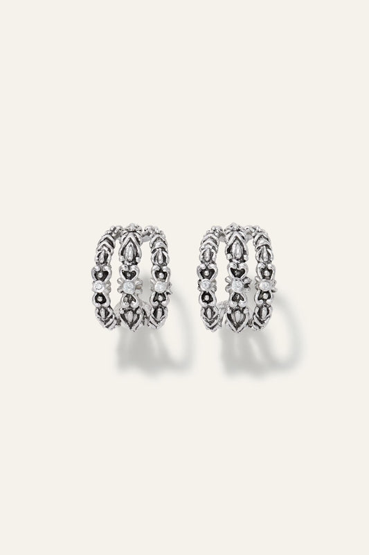 ba&sh Zircon Earrings Perrine Gray