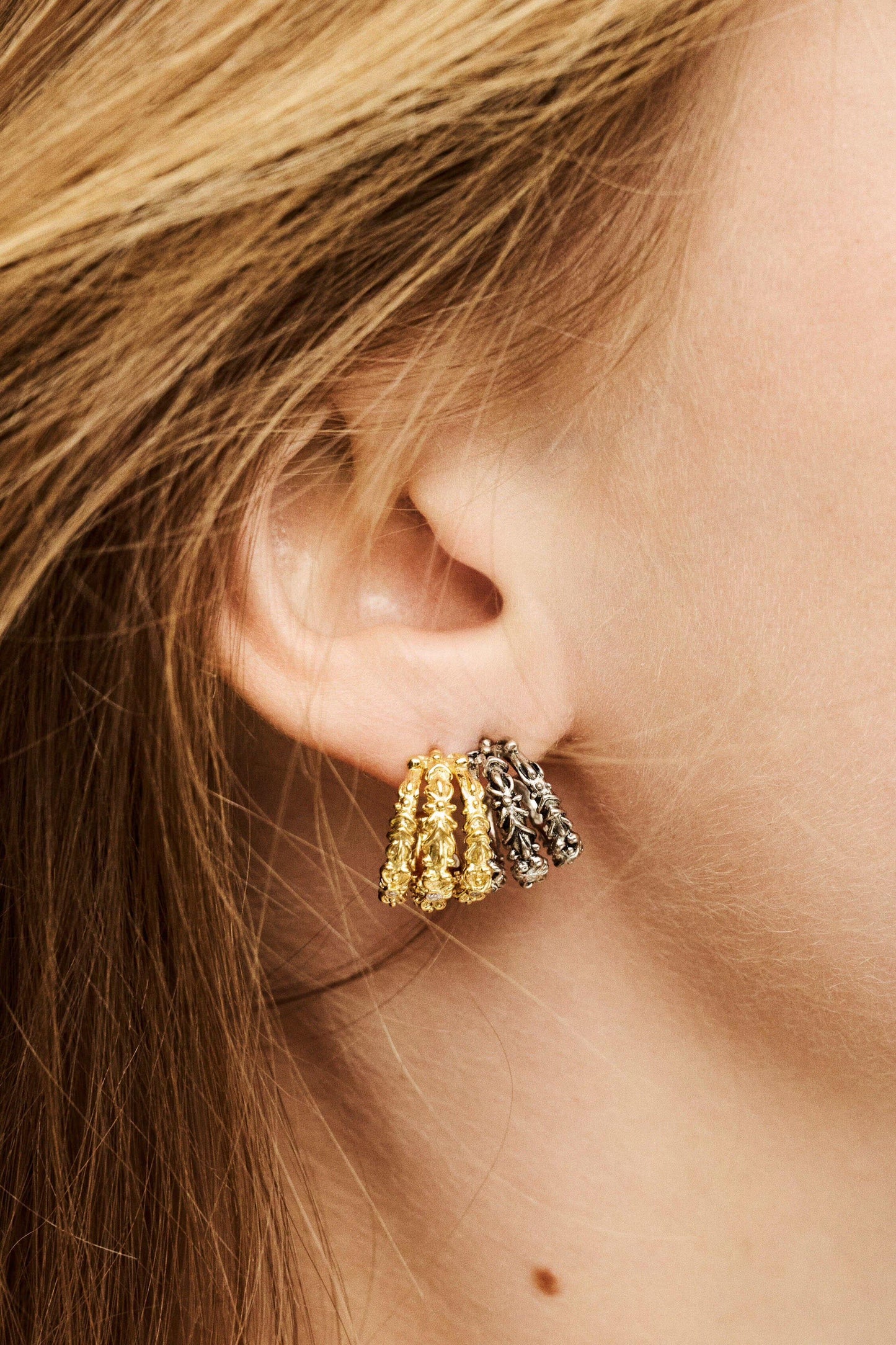 ba&sh Zircon Earrings Perrine Gray