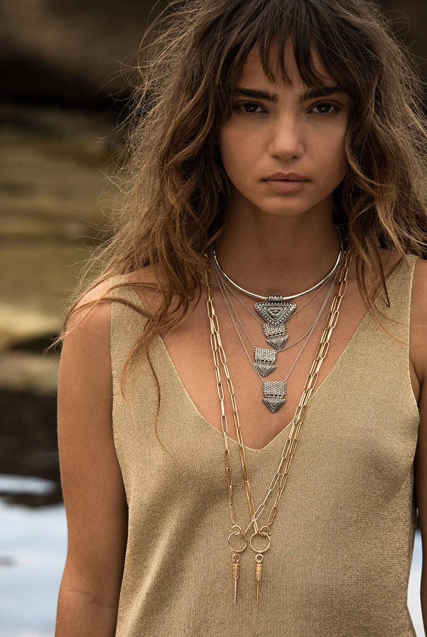 ba&sh Chain Necklace Naomie Gold