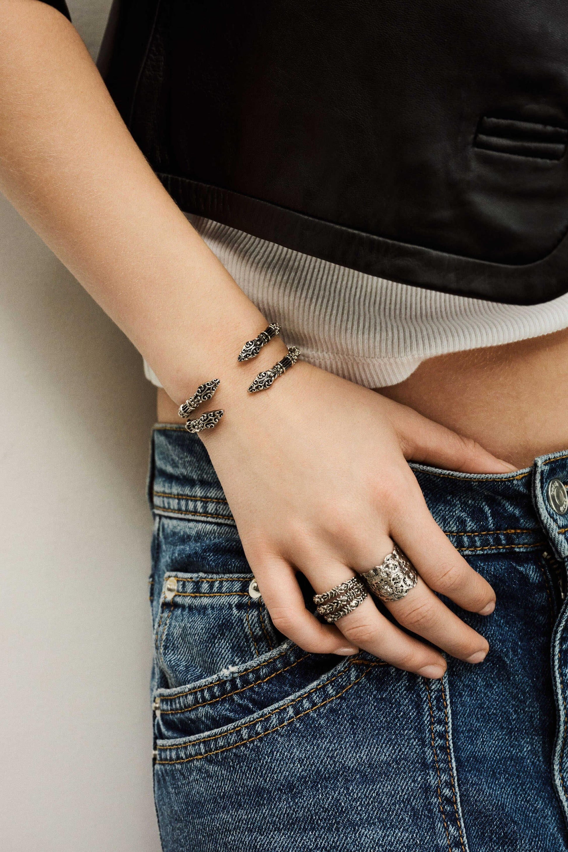 ba&sh Bangle Bracelet Matty Gray