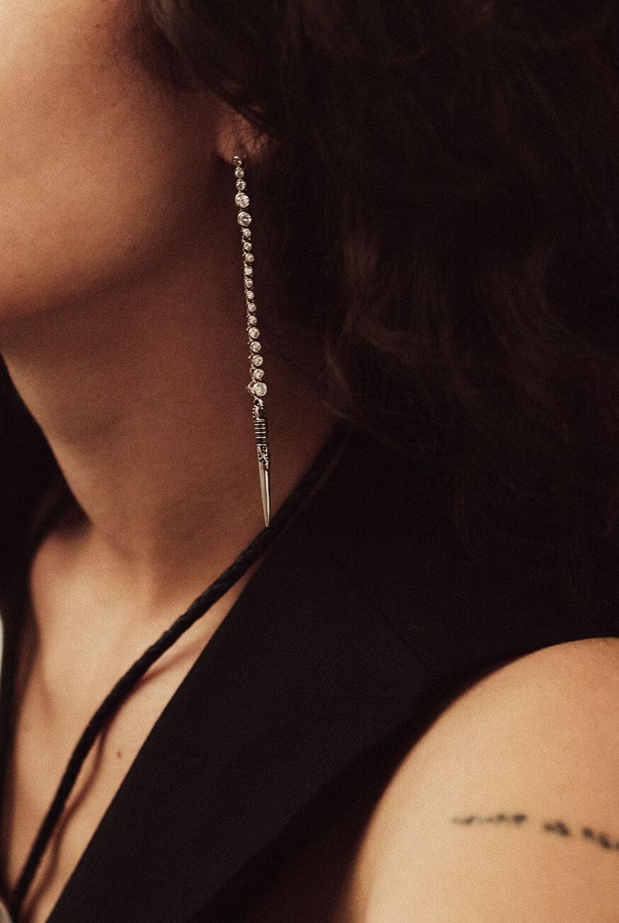 ba&sh Silver Earrings Tayanne Gray