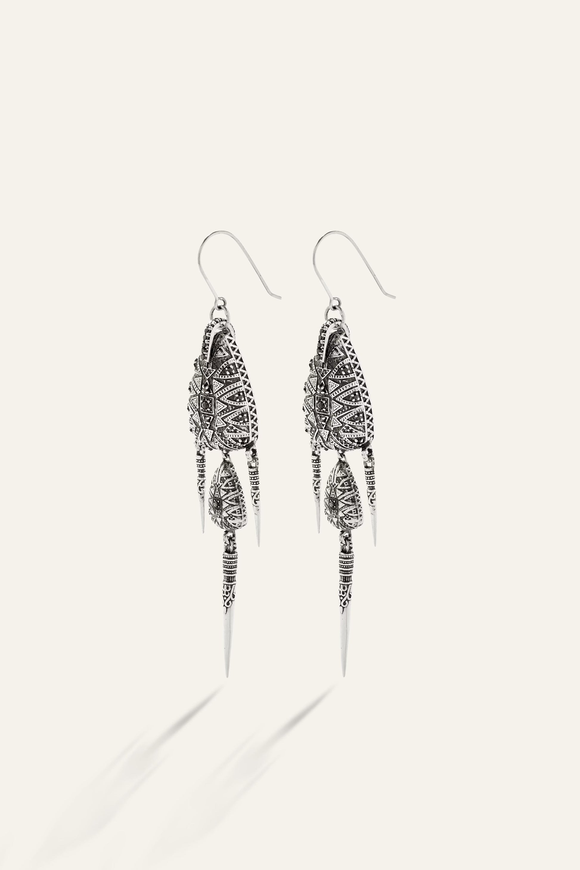 ba&sh Silver Earrings Savy Gray