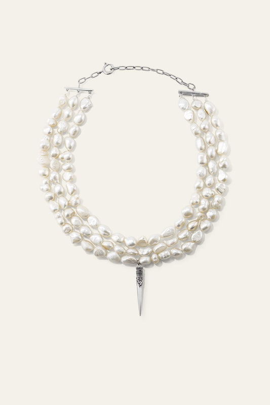ba&sh Pearlnecklace Blanca Gray