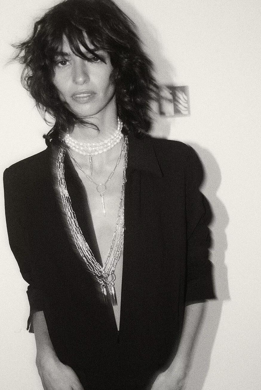 ba&sh Pearlnecklace Blanca Gray