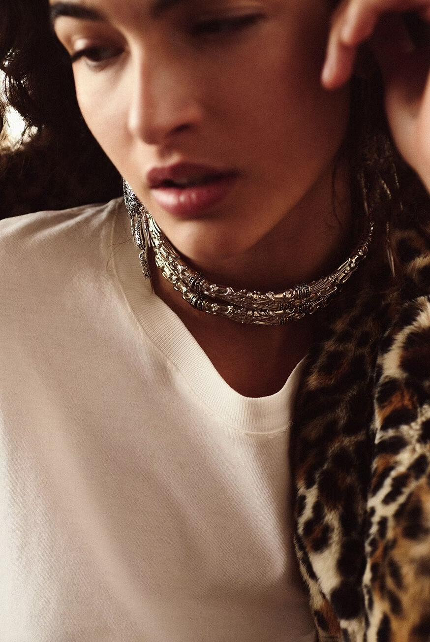 ba&sh Silver Necklace Jaya Gray