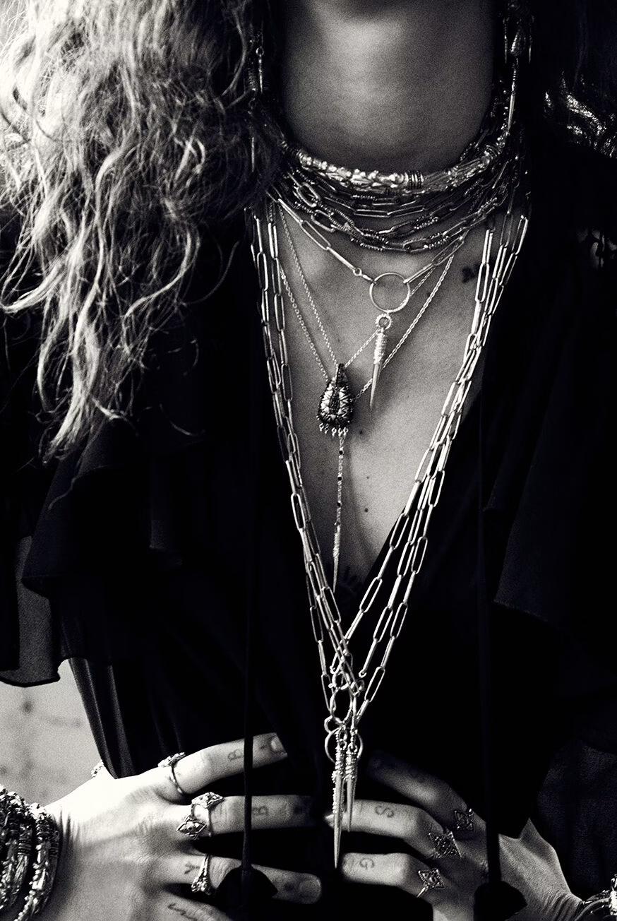 ba&sh Silver Necklace Jaya Gray