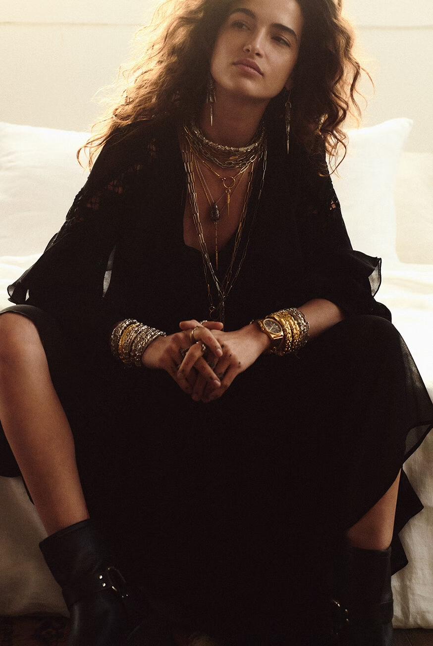 ba&sh Silver Necklace Jaya Gray