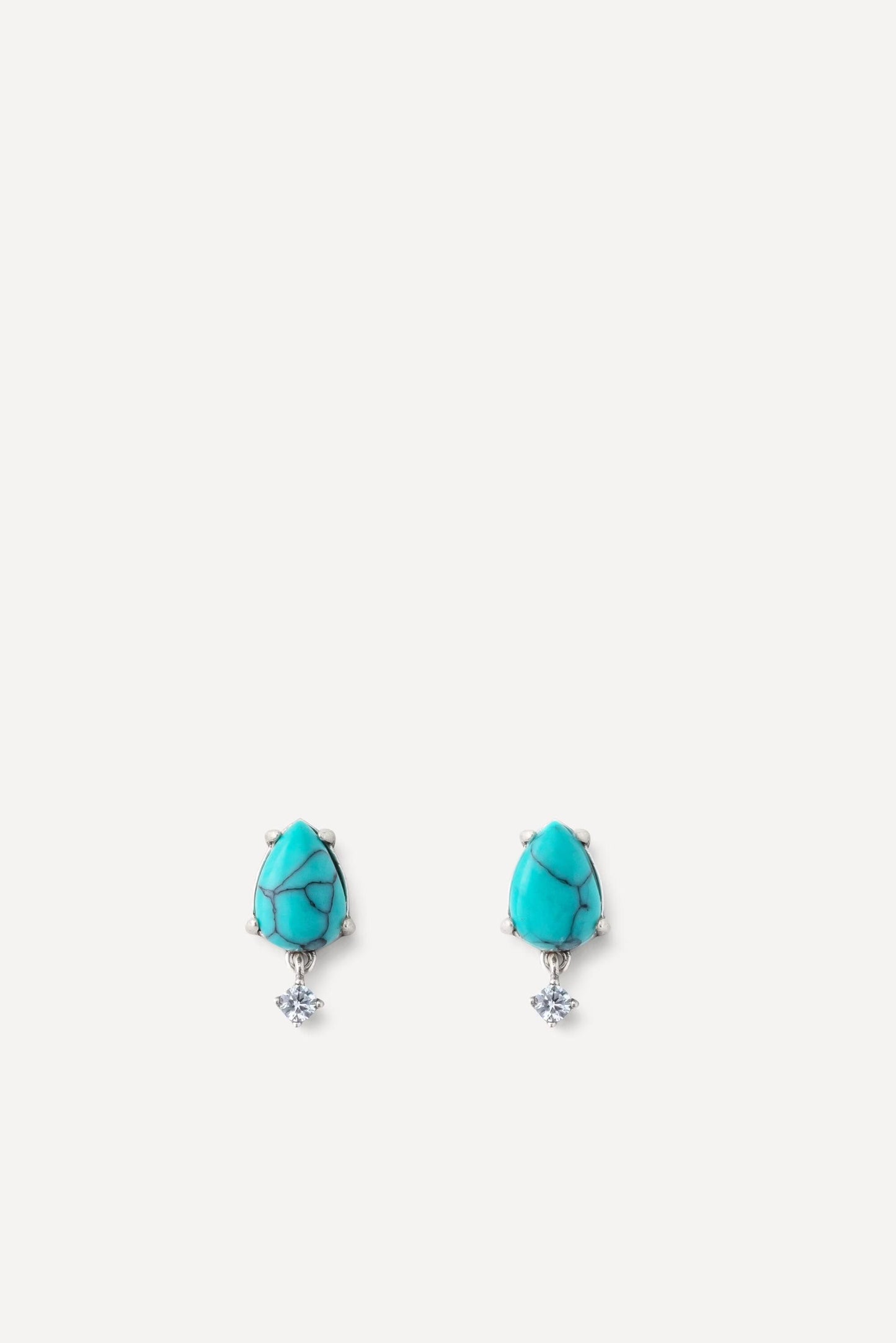 ba&sh Turquoise Earrings Temple Gray