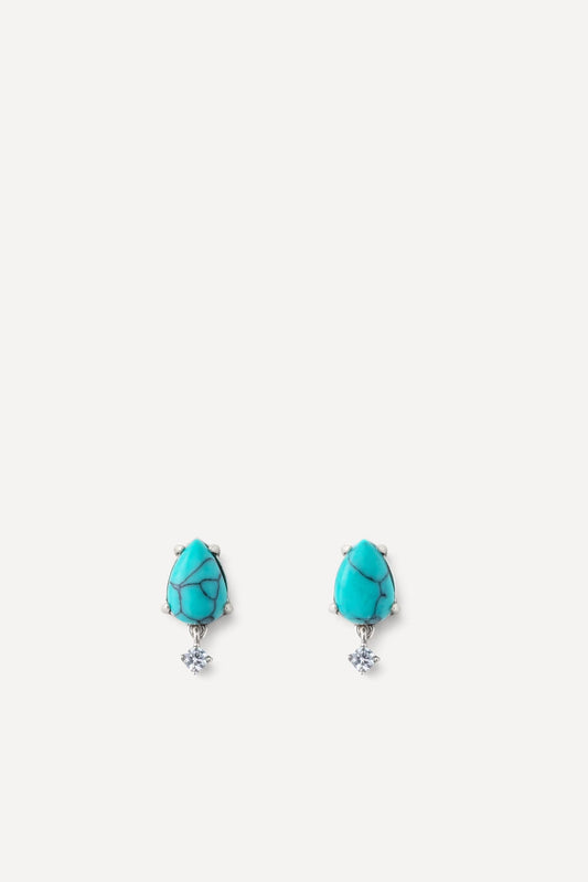 ba&sh Turquoise Earrings Temple Gray