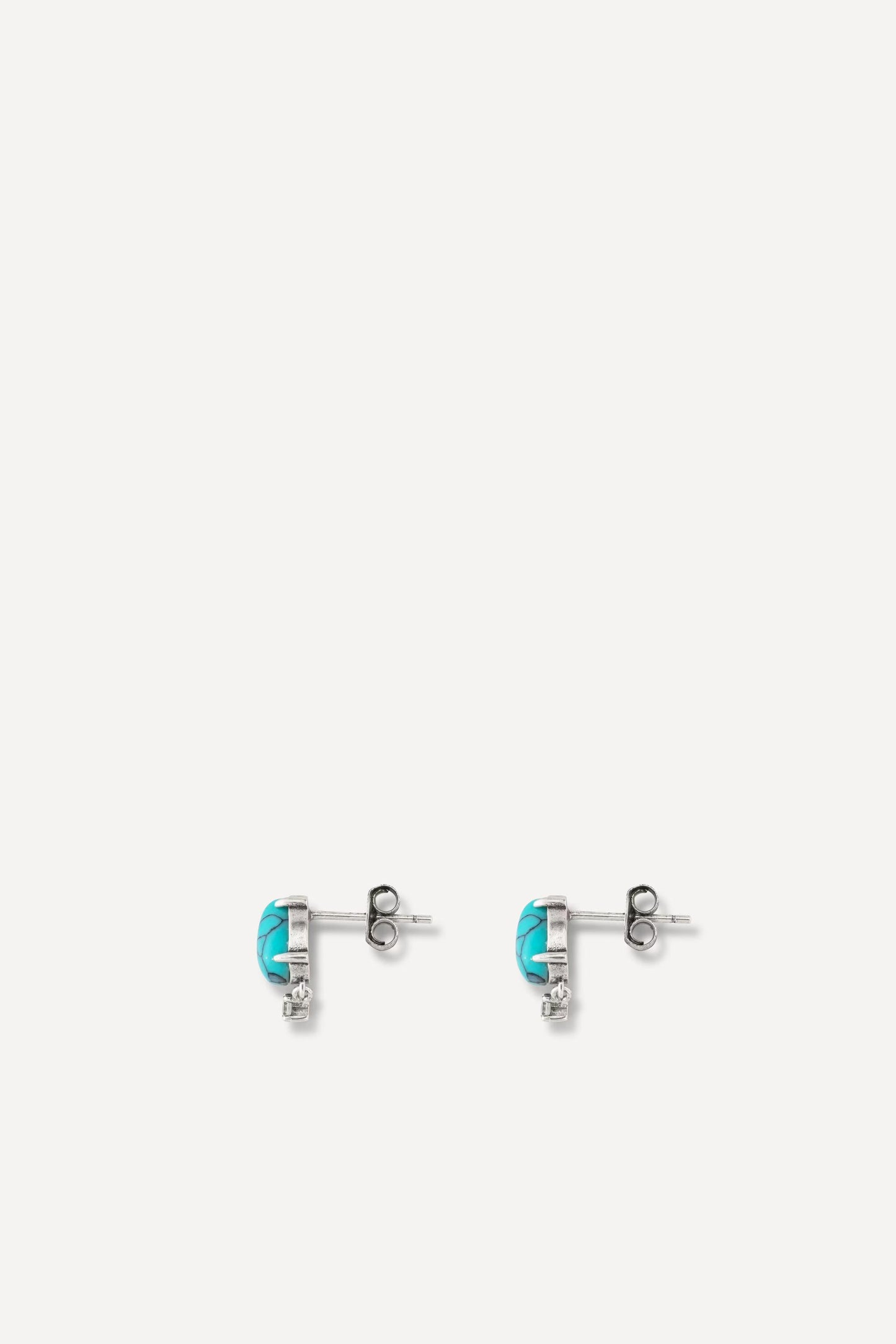 ba&sh Turquoise Earrings Temple Gray