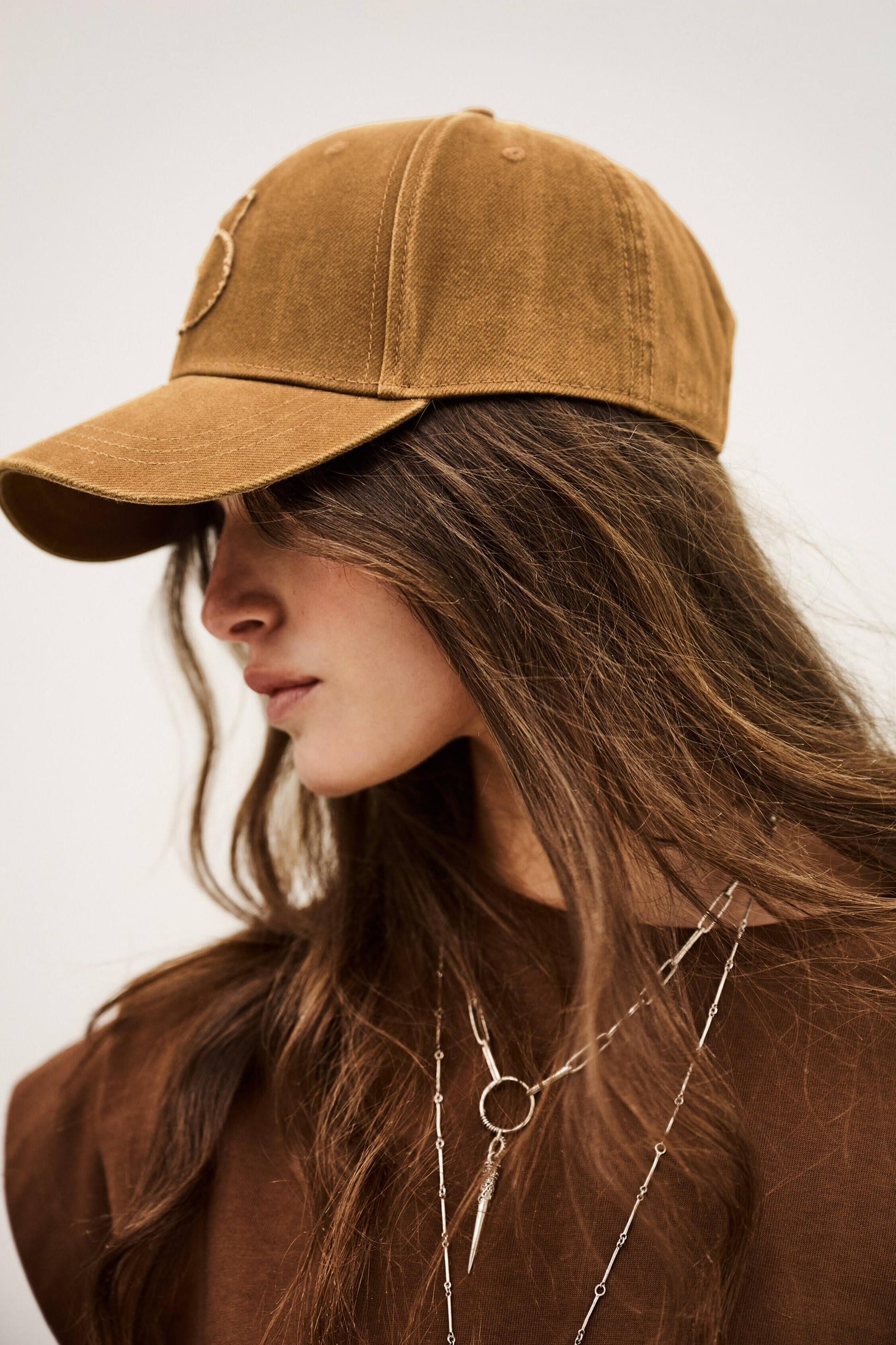 ba&sh Cotton Baseball Cap Halyce Brown