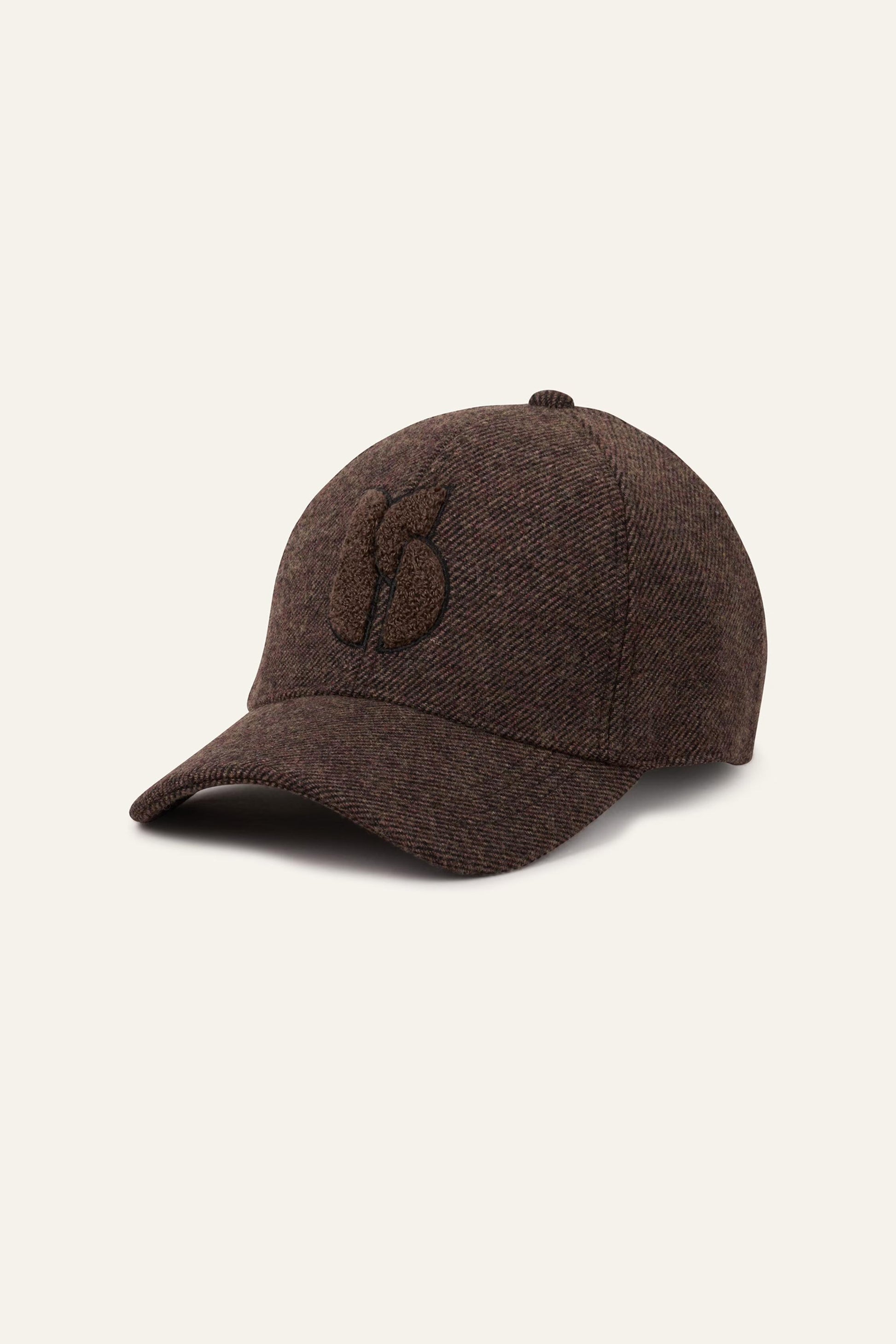 ba&sh Embroidered Baseball Cap Hugo Brown
