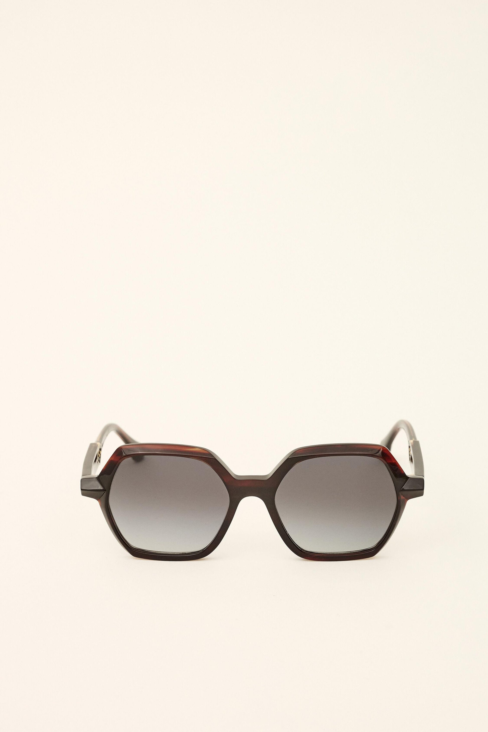ba&sh Hexagonal Sunglasses Lizbet Red
