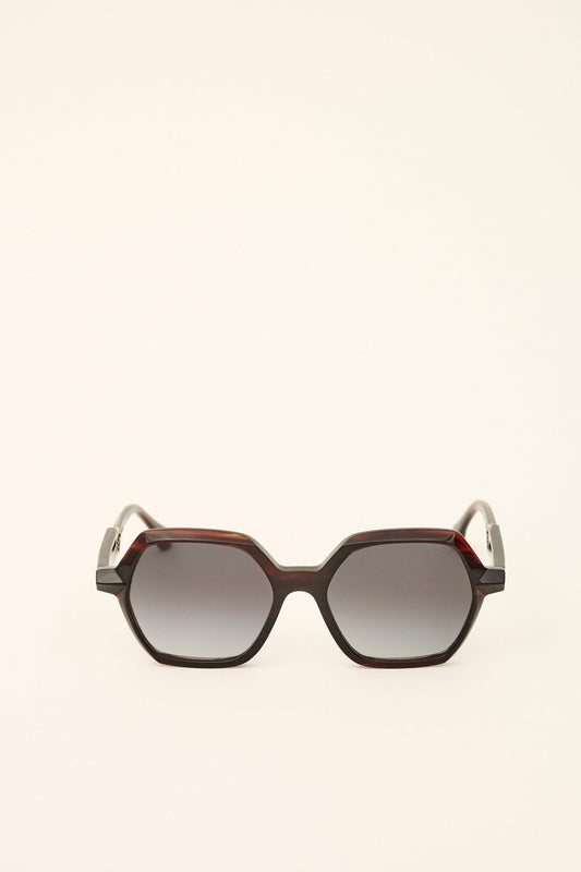 ba&sh Hexagonal Sunglasses Lizbet Red