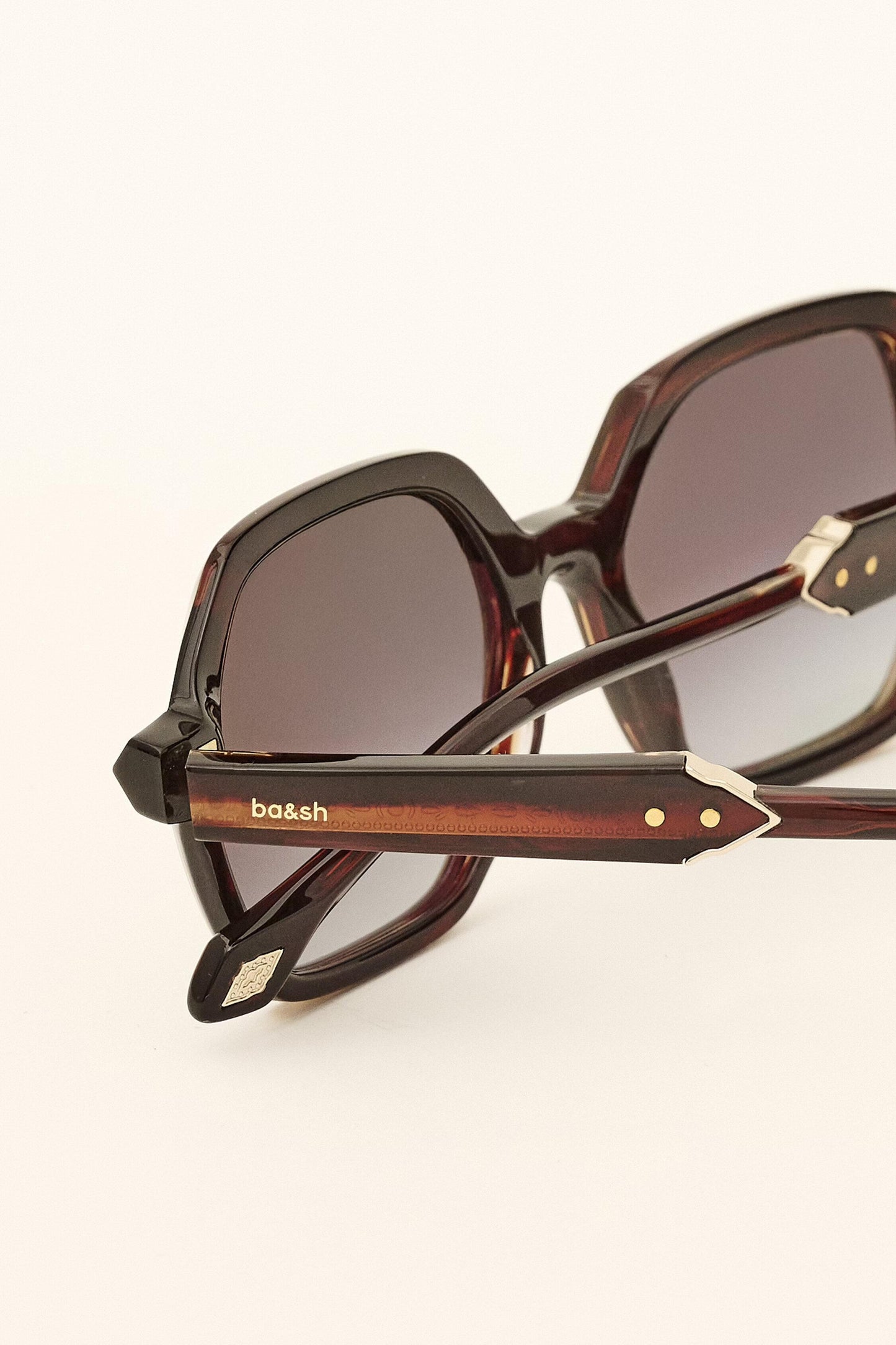 ba&sh Hexagonal Sunglasses Lizbet Red