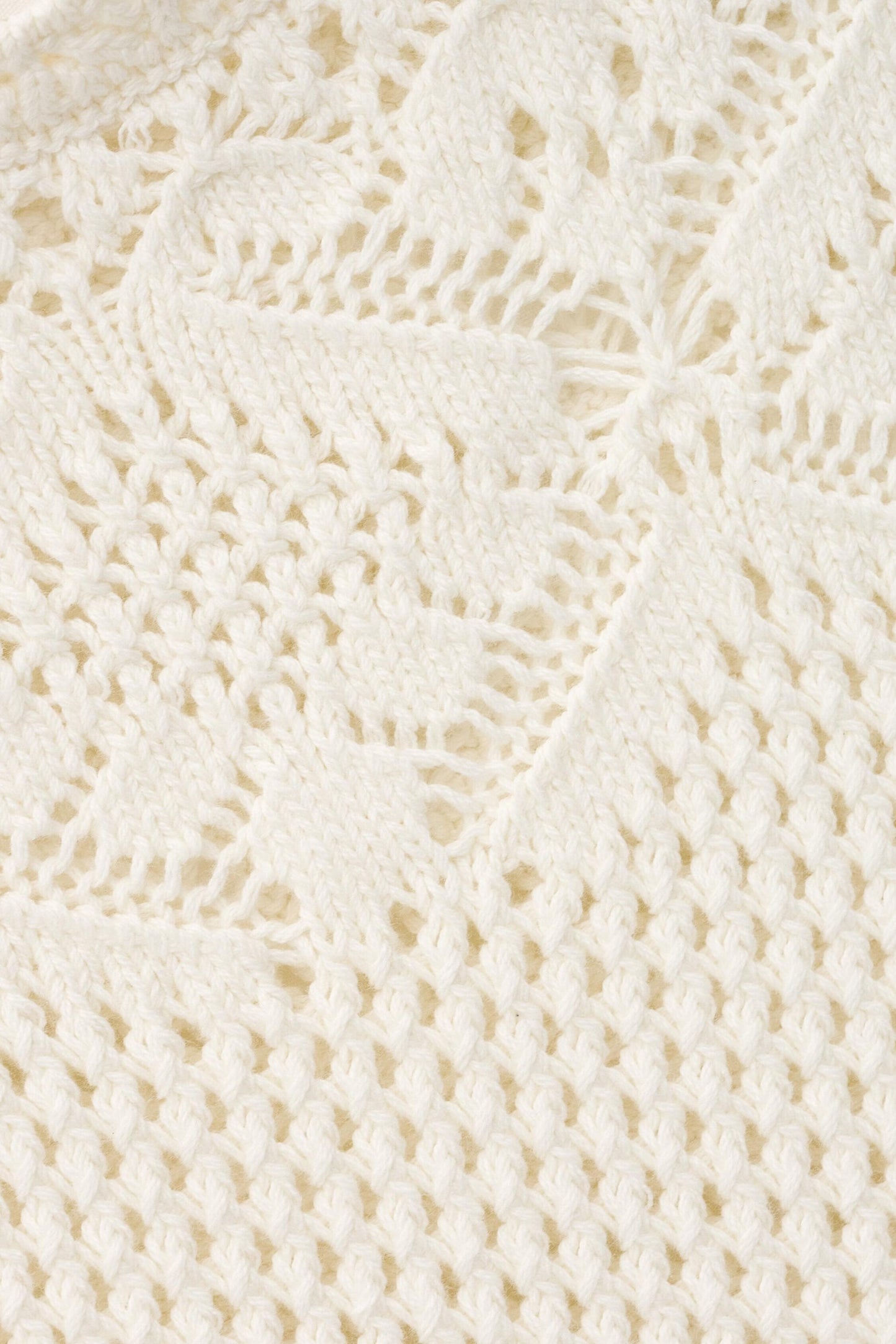 ba&sh Cotton Knit Poncho Sandy Off-White