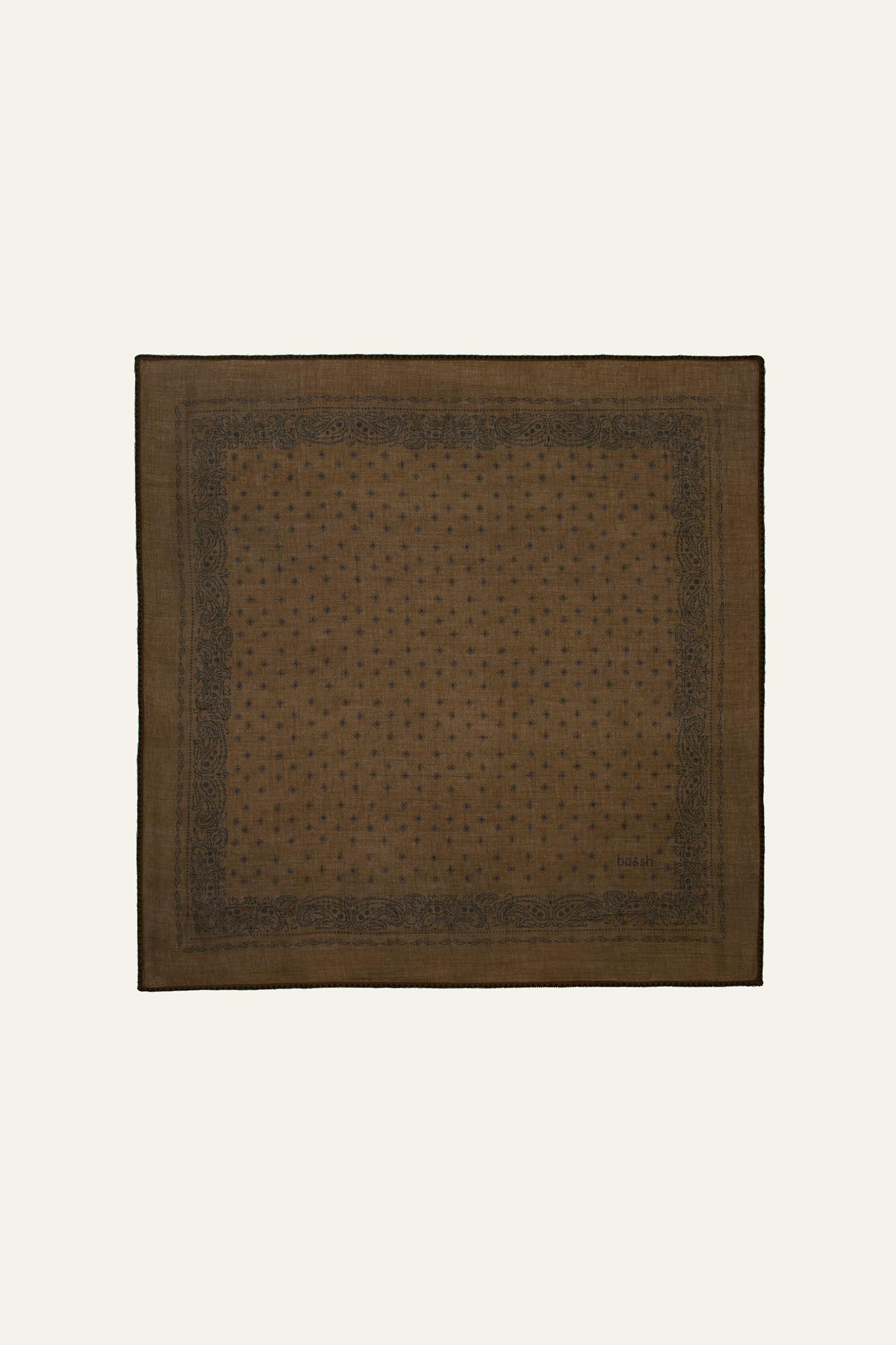ba&sh Patterned Bandana Scarf Fary Green