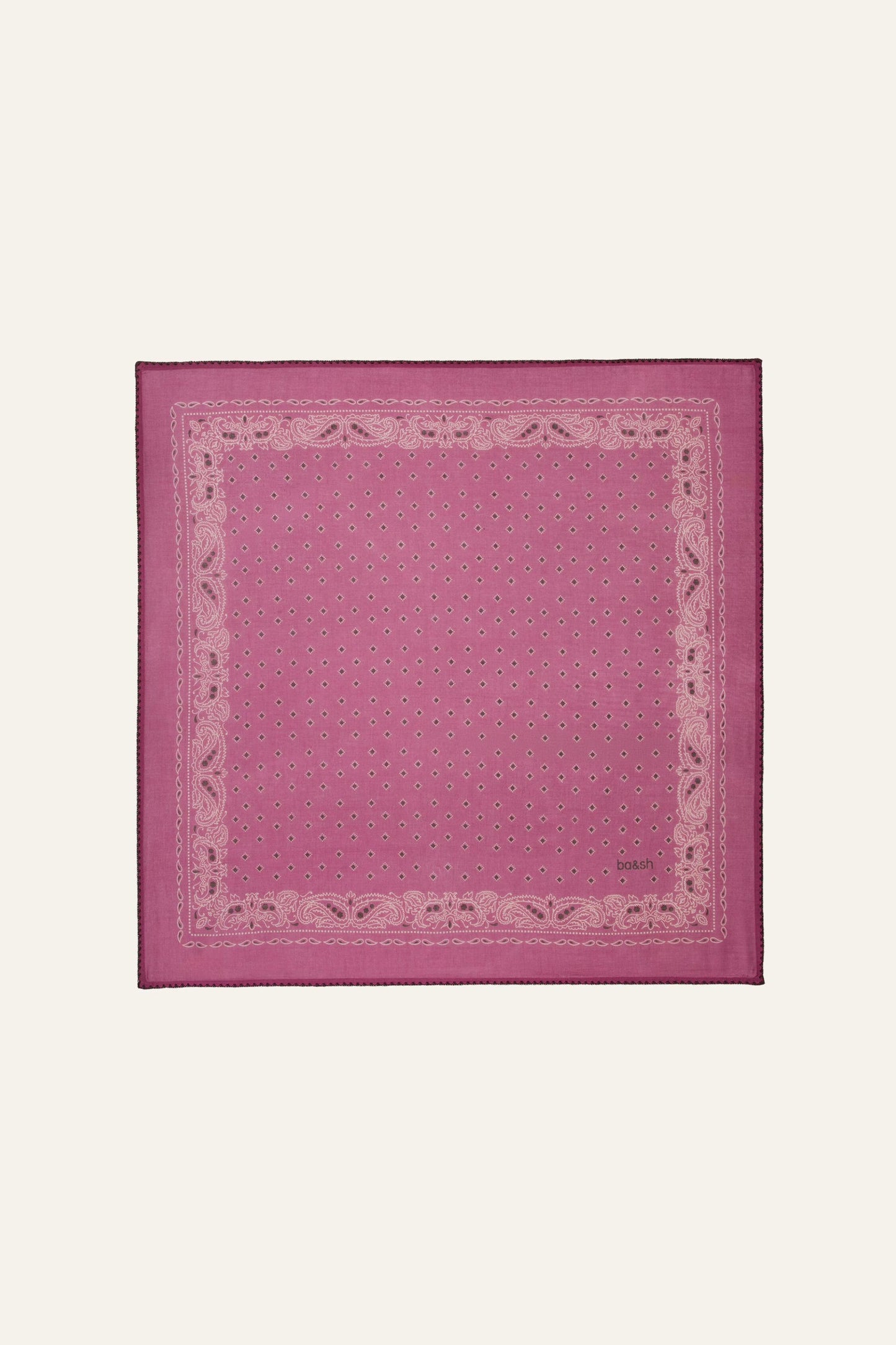 ba&sh Patterned Bandana Scarf Fary Pink
