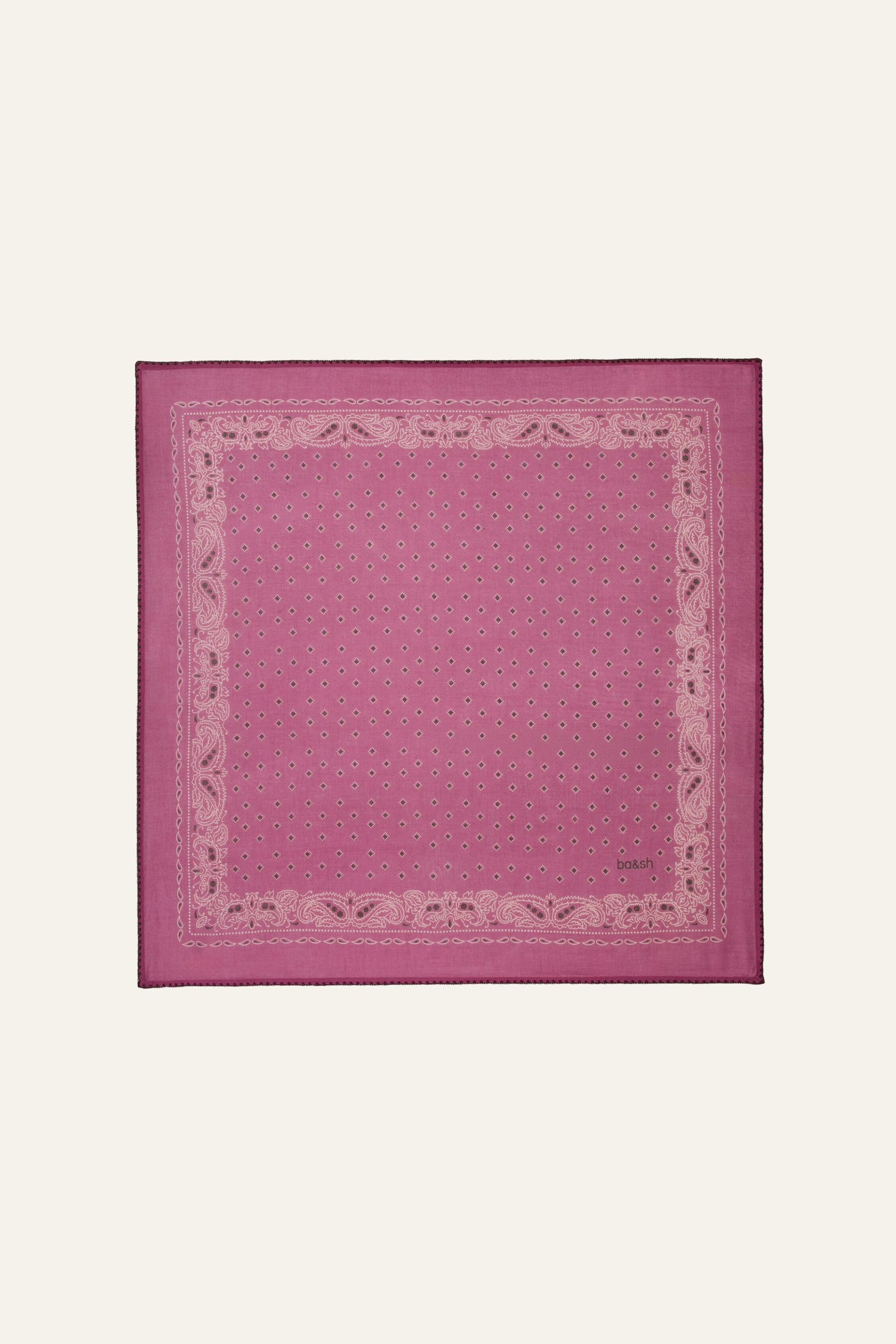 ba&sh Patterned Bandana Scarf Fary Pink