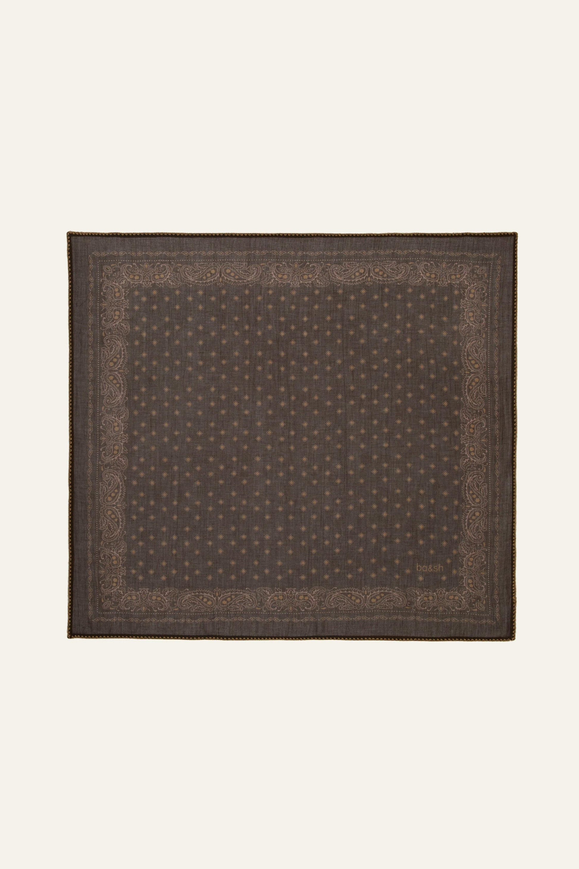 ba&sh Patterned Bandana Scarf Fary Brown