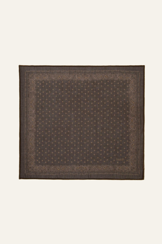 ba&sh Patterned Bandana Scarf Fary Brown
