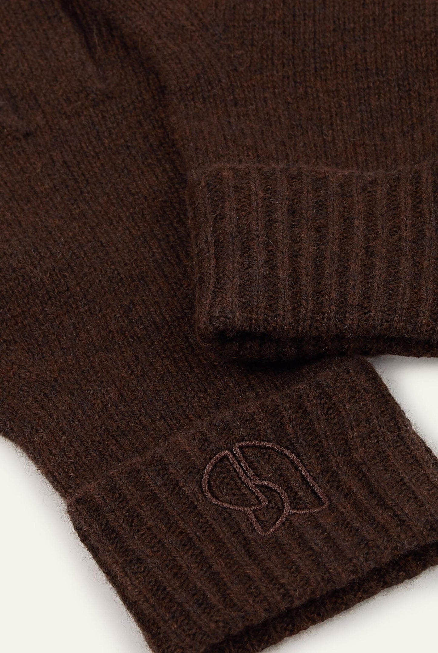 ba&sh Cashmere Gloves Cimon Brown